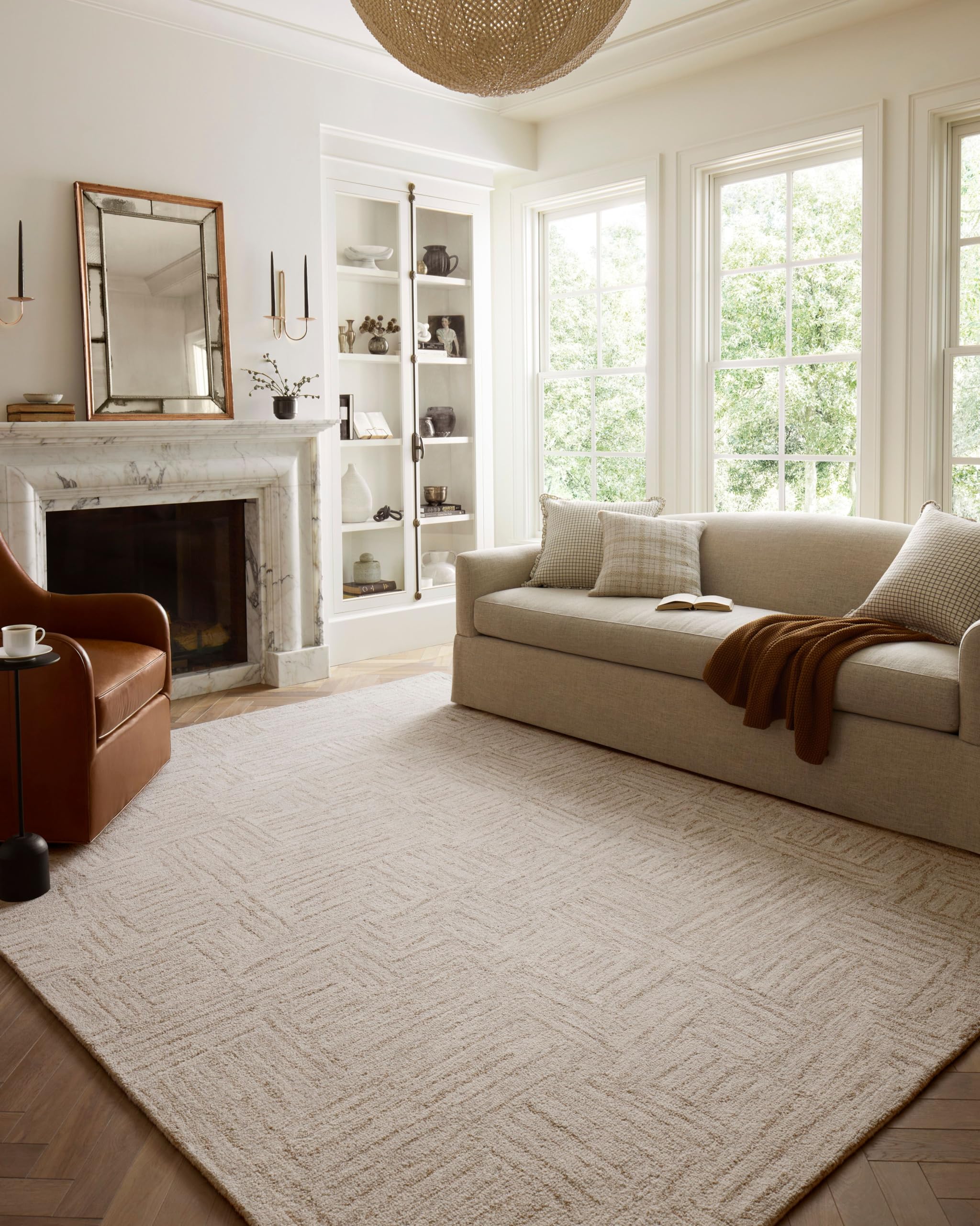 Loloi Chris Loves Julia x Polly Smoke/Sand 3-6 x 5-6 Accent Rug