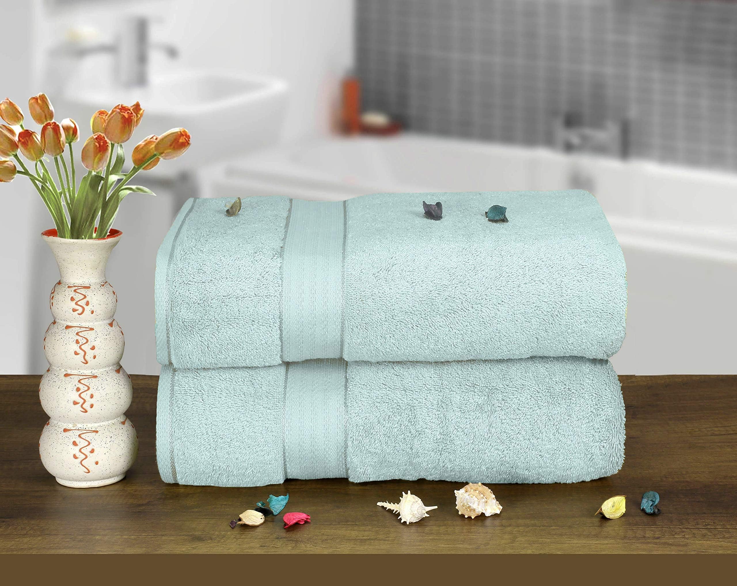 Glamburg 700 Gsm Premium Oversized Extra Large Cotton Bath Sheet 35X70-100% Combed Cotton - Luxury Hotel & Spa Quality - Durable