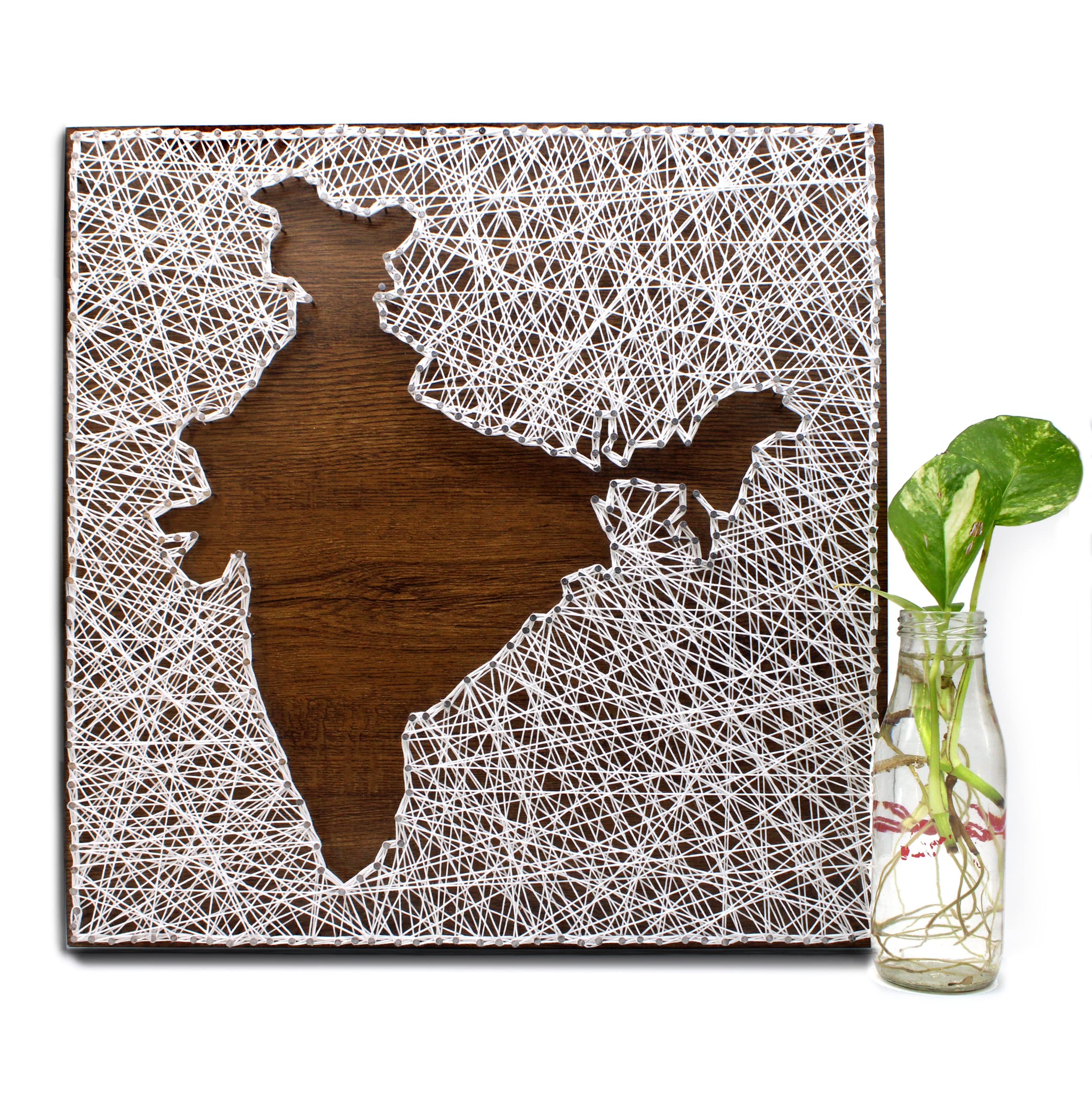 VAH India Filled String State Decorative Wall Hanging Thread Art For Wedding Gift, Anniversary Gift, Birthday GIft