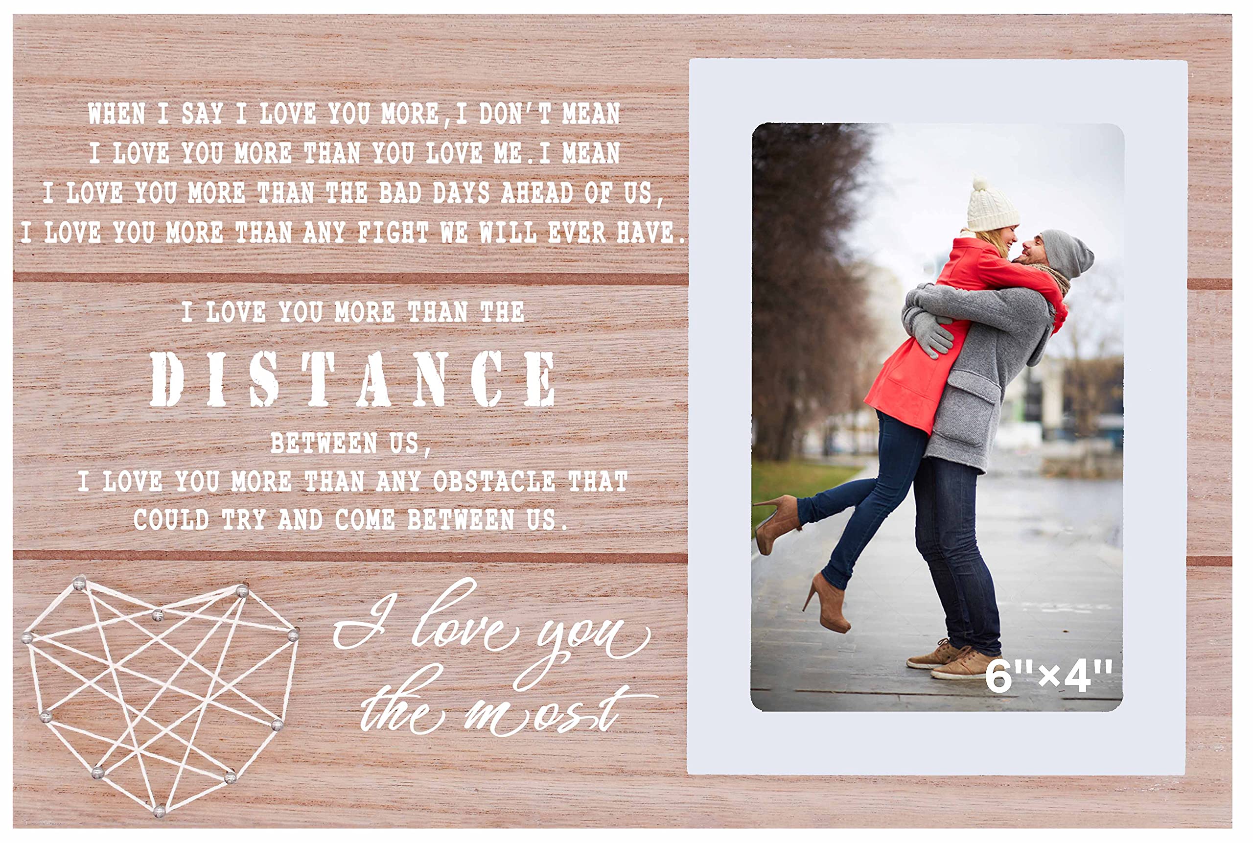 Long Distance Relationships Gift-Boyfriend Girlfriend Wife Husband Couples Gift-I Love You More Than the Distance Between Us-Chr