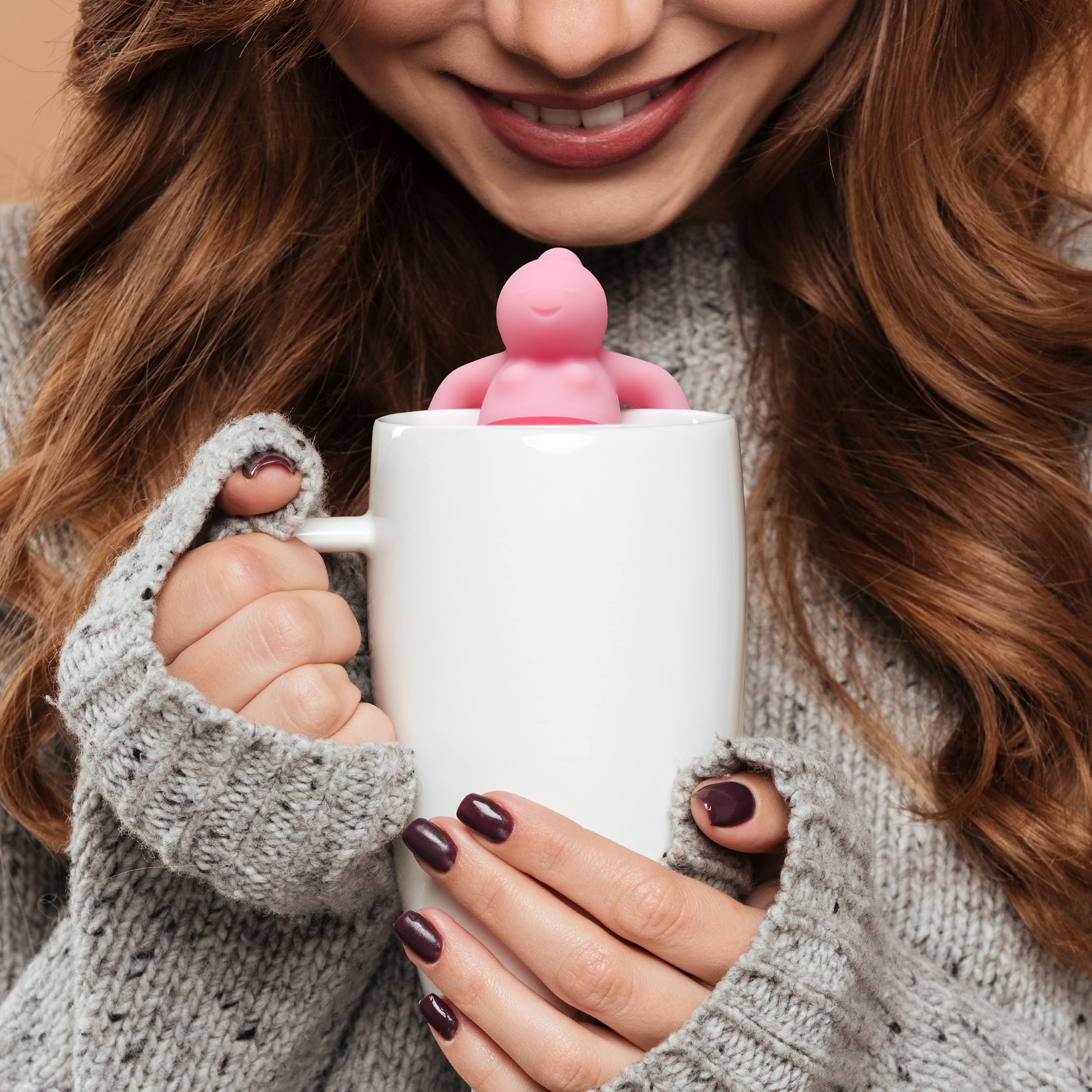 Cute Tea Infuser Girl, Reusable Loose Leaf Tea Steeper For A Mug Or Cup, Funny Silicone Tea Strainer, Gift Idea For Women Or Tea