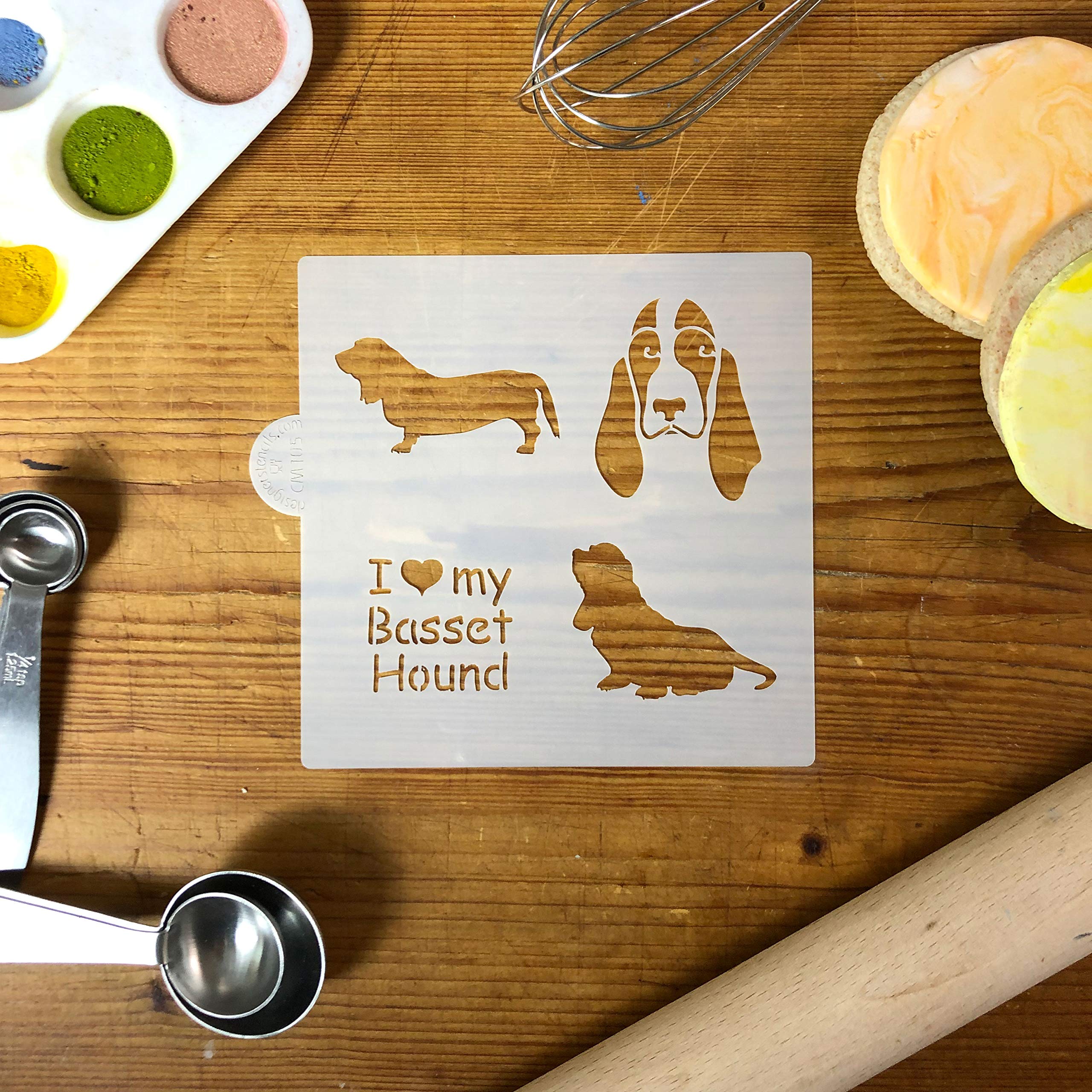 I Love My Basset Hound Cookie And Craft Stencil Cm105 By Designer Stencils