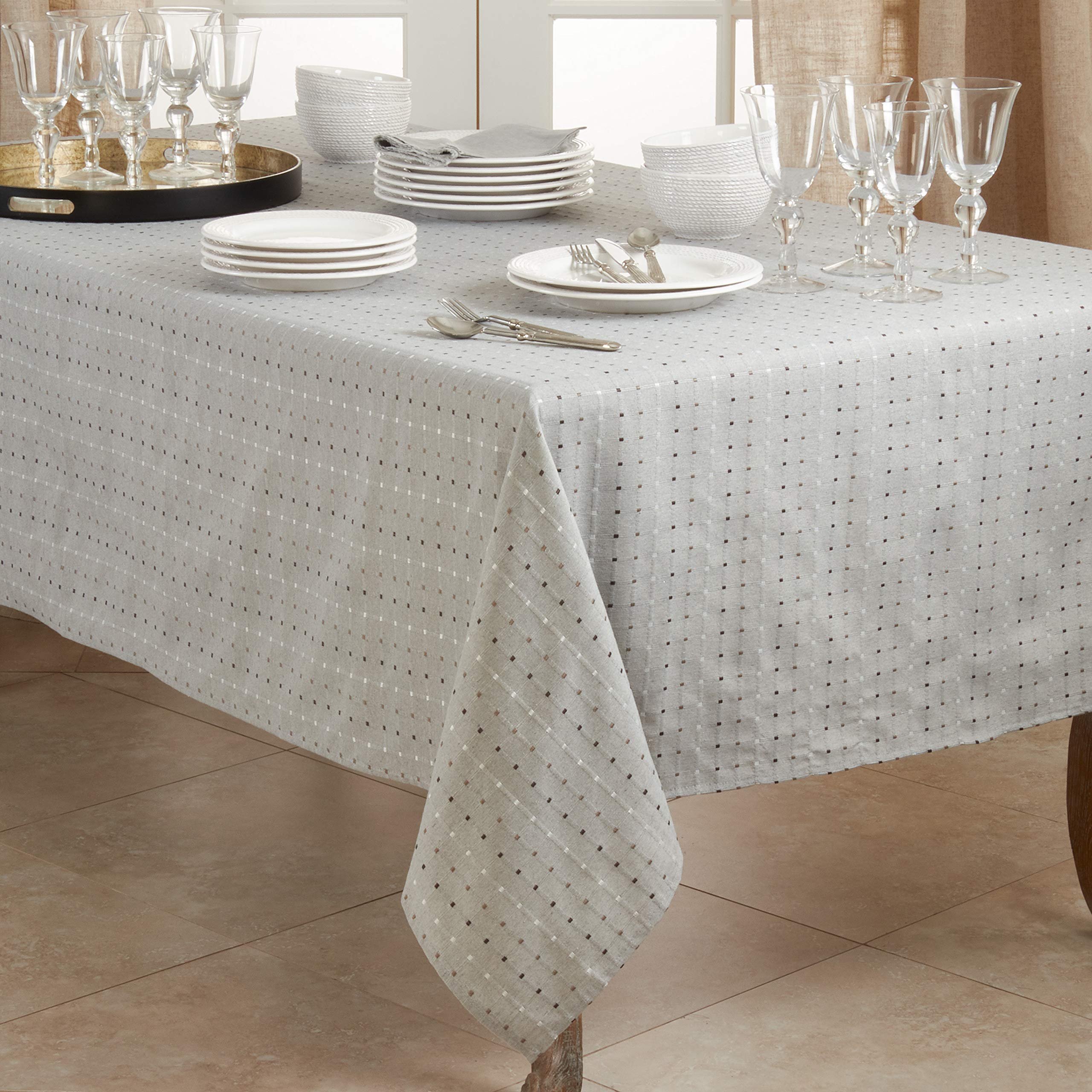 Square Stitched Tablecloth