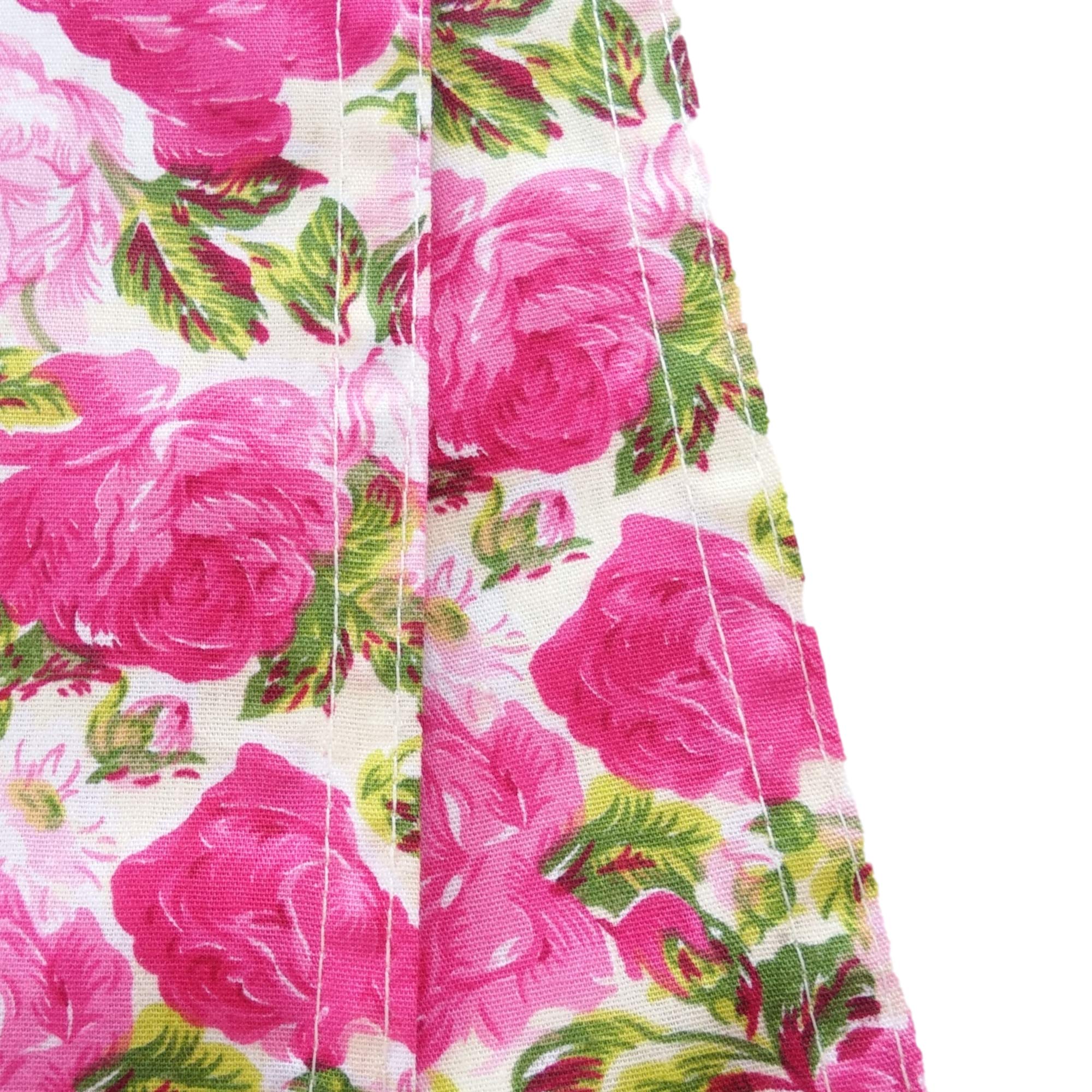 Cushystore Valentine Floral Roses Garden Table Runner Blooming Blossom Theme 100% Cotton Pink, 13 X 48 Inch