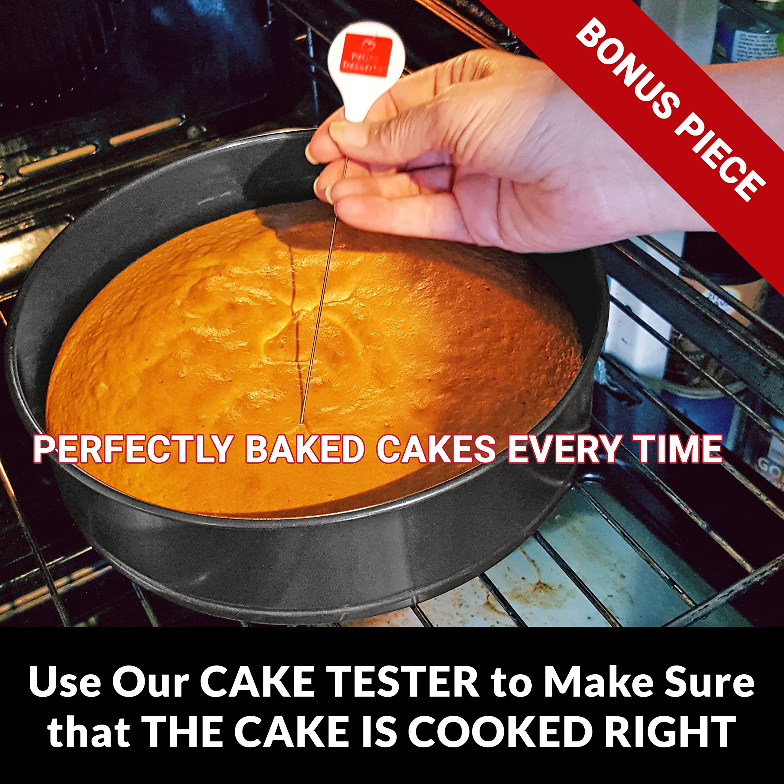 Springform Pan Set Of 4 (4/7/9/11 Inch) With Cake Slicer And Cake Tester | Spring Form Pans For Baking | Nonstick Leakproof Spri