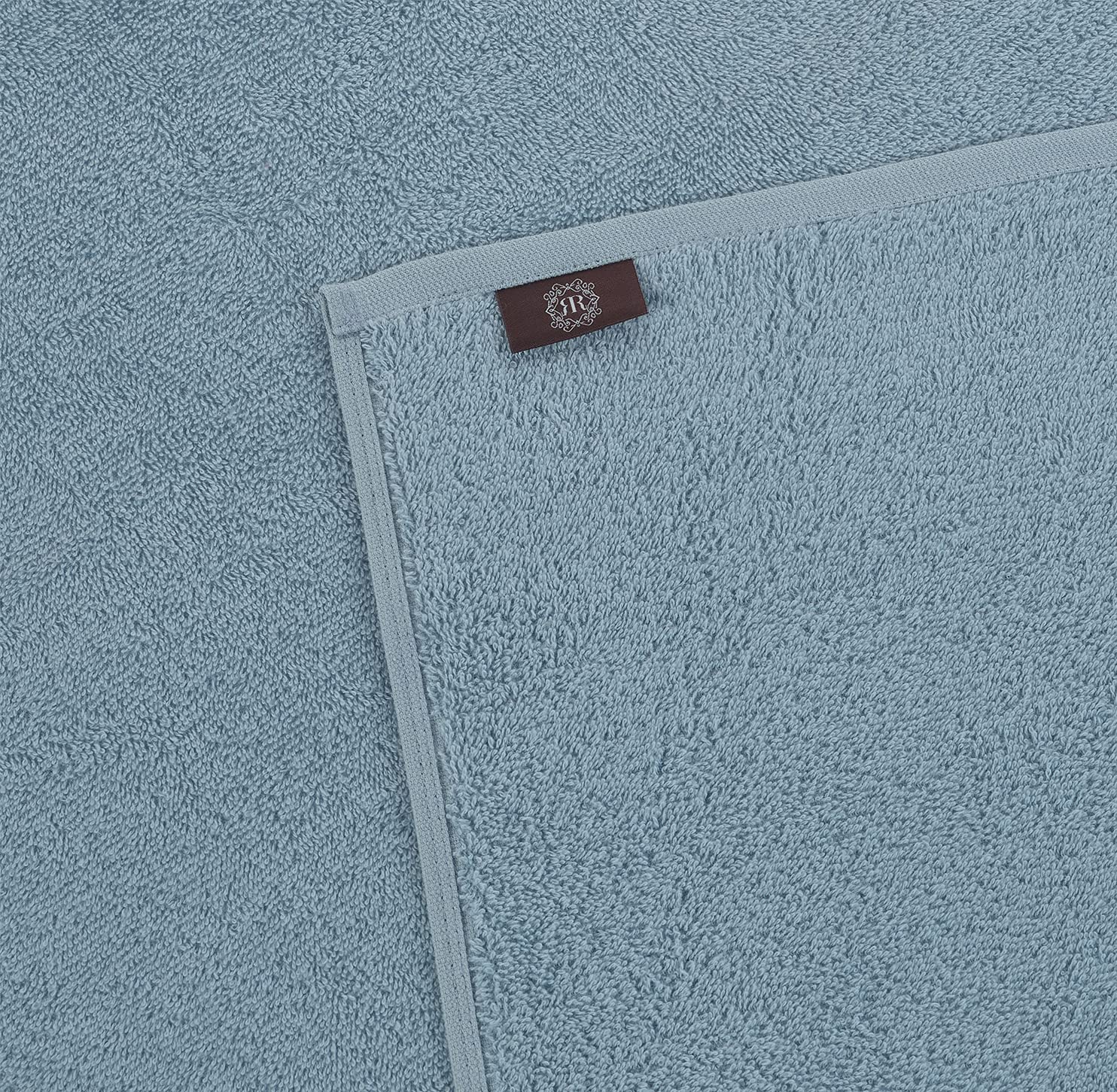 REGAL RUBY Quick-Dry 4 Pieces Blue Hand Towel -Bath Linen Set - Highly Absorbent 100% Turkish Cotton -Hand Towel for Bathroom Guests Pool Gym Camp Travel College Dorm Shower