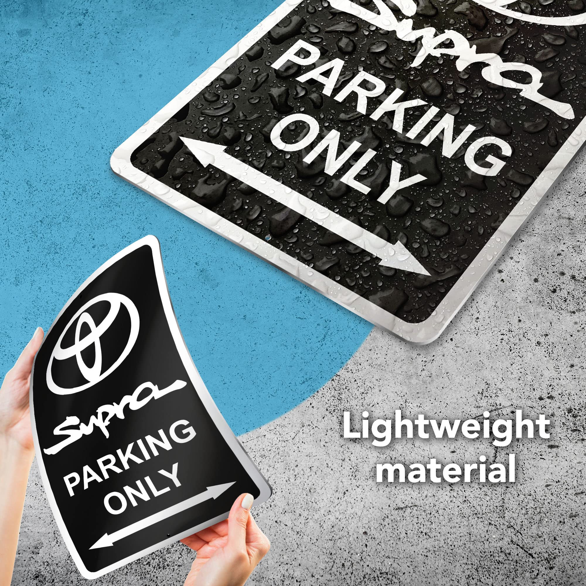 Parking Only Sign for Supra - 8x12 Aluminum Supra Garage Gifts for Men