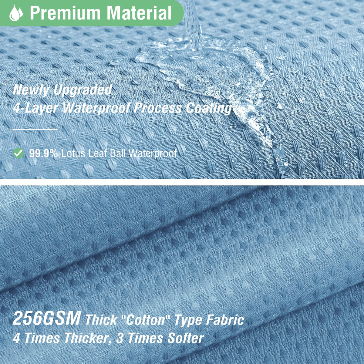 Dynamene Long Fabric Shower Curtain - 78 Inch Long Waffle Weave Weight ...