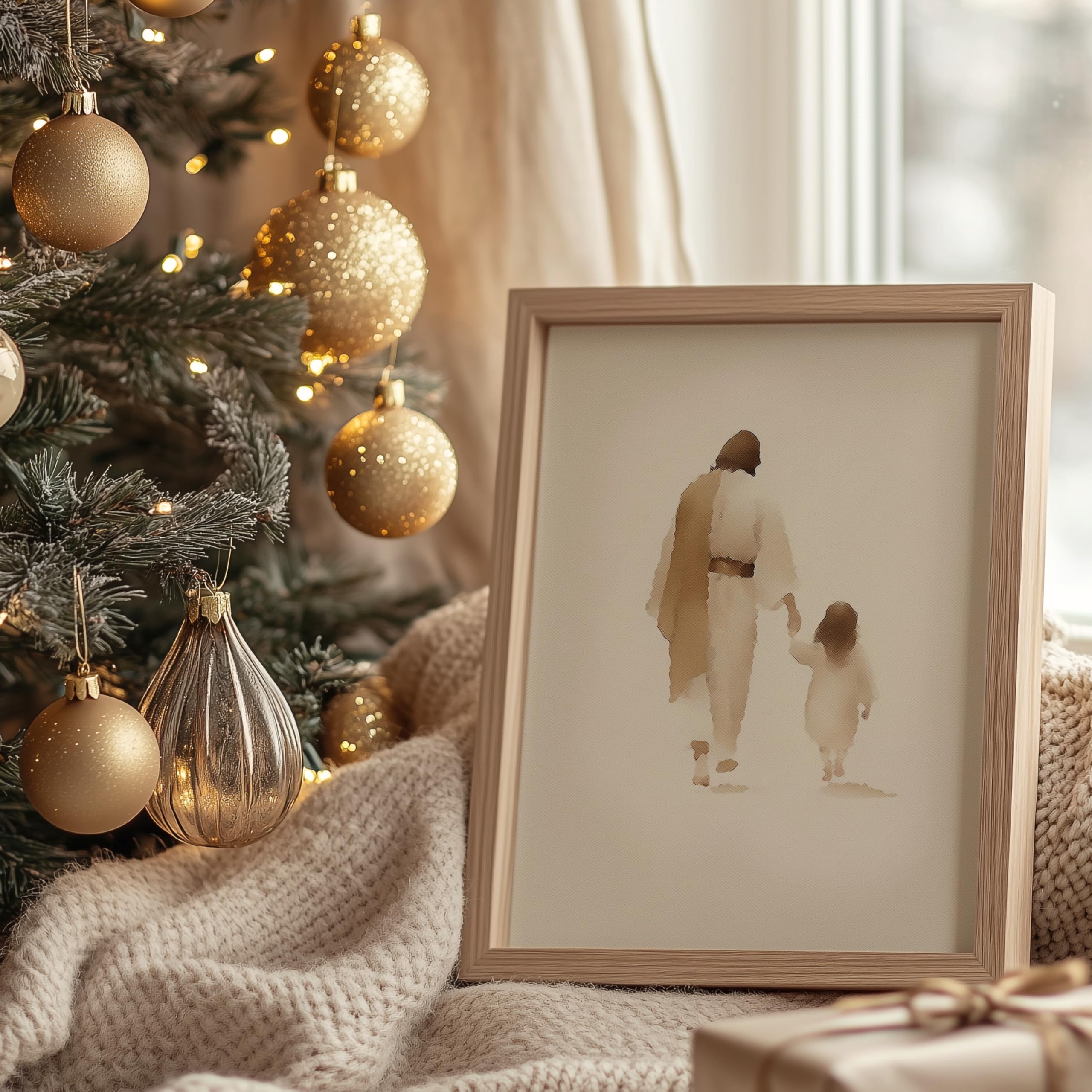 Essen Life | The Way He Leads | Christian Wall Art Jesus Poster Decor Christian Christmas Decor Christian Home Decor Perfect Rel