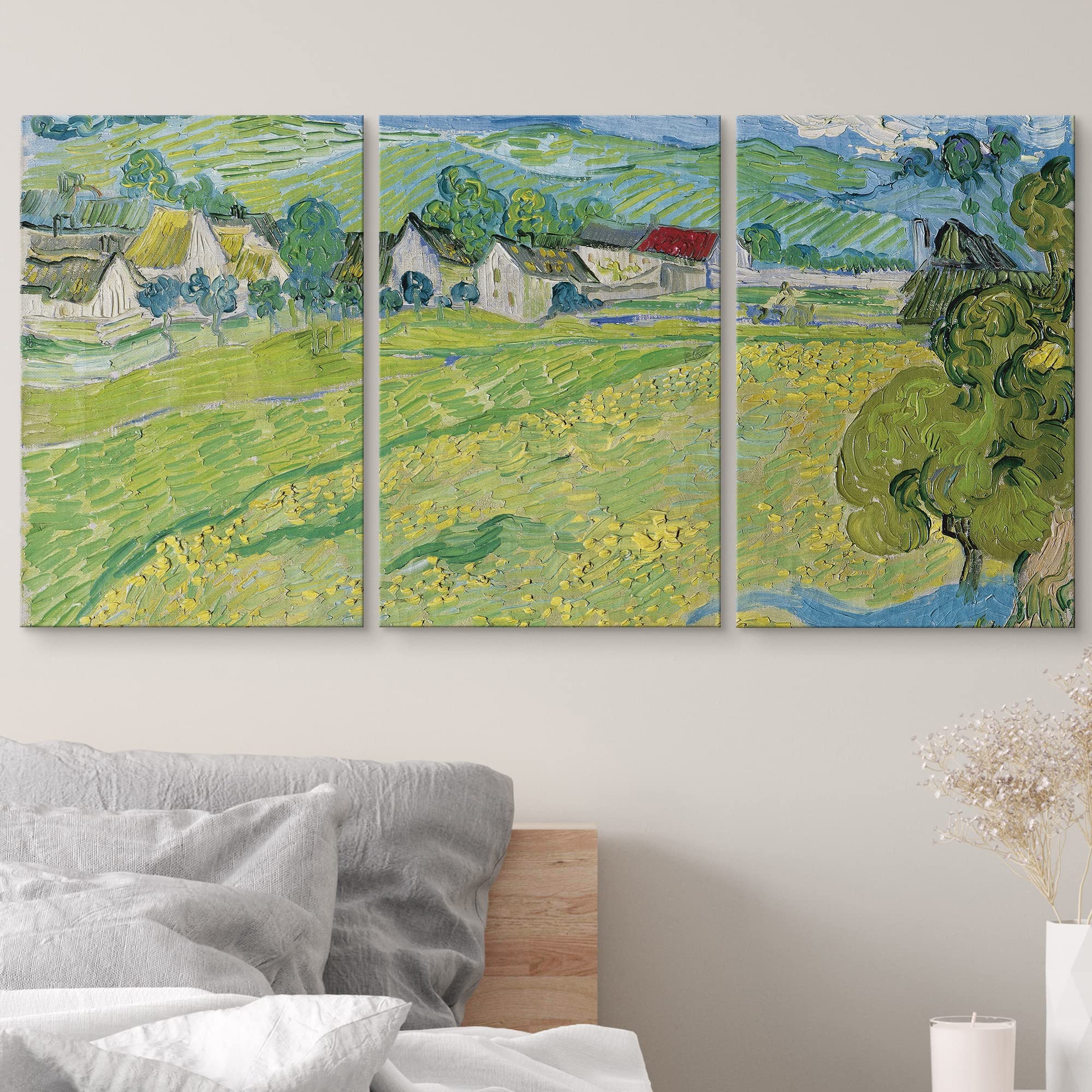 Wall26 Canvas Print Wall Art Set View Of Vessenots Near Auvers Vincent Van Gogh Classical Illustrations Fine Art Decorative Hist