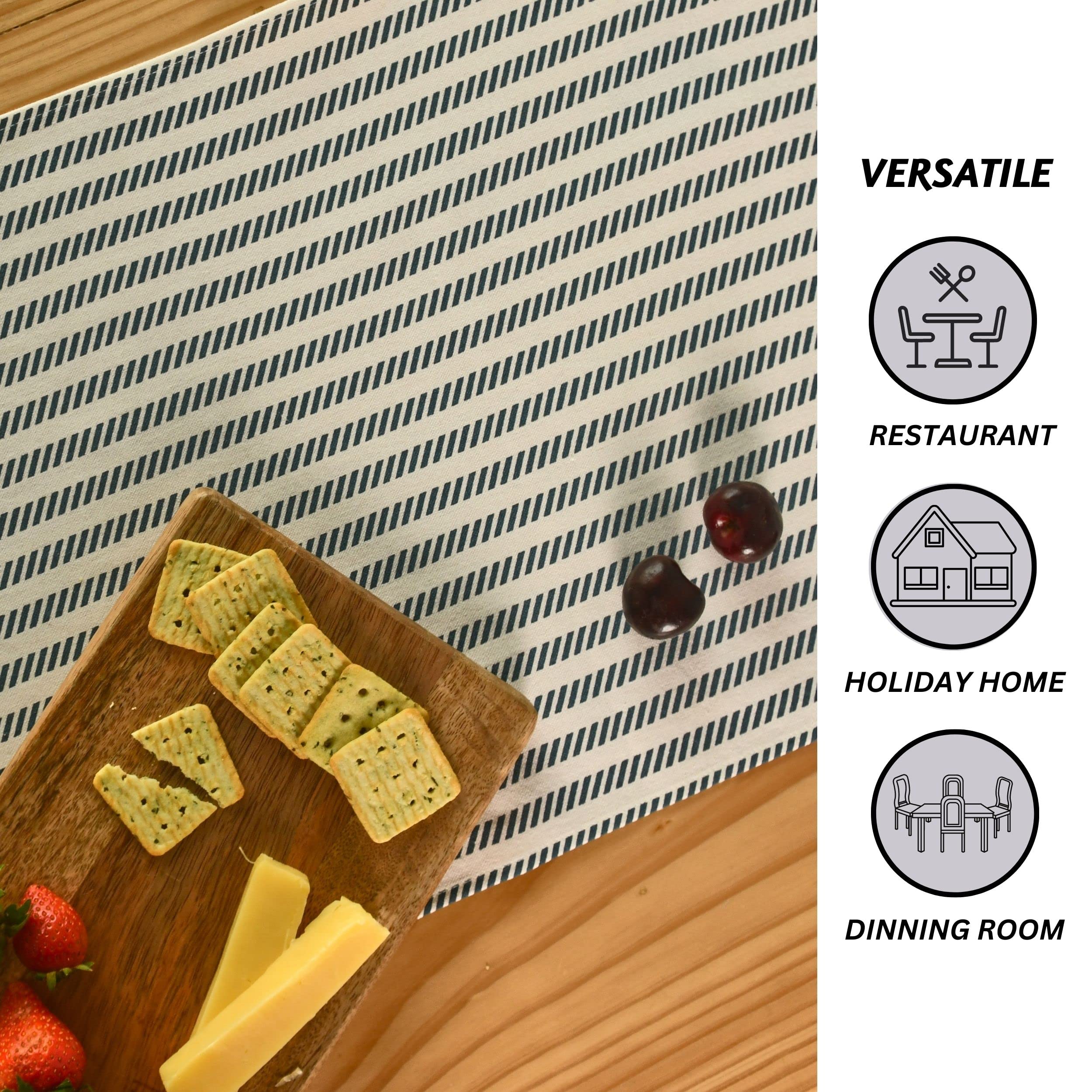 Folkulture Table Runners With Tassels For Dining Room Table Or Farmhouse D  Cor, Table Runner For Boho Dresser, 100% Cotton, 14
