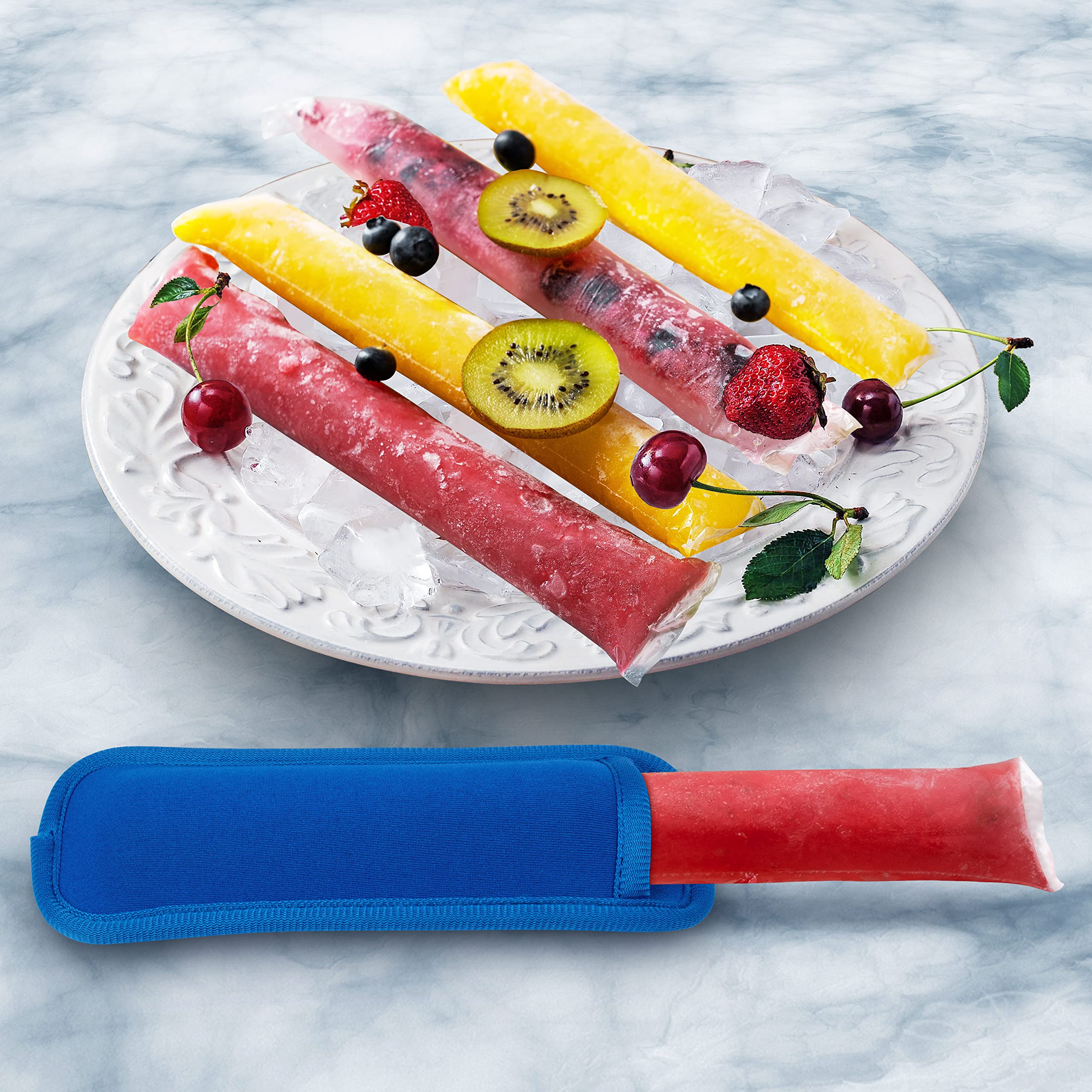 Reusable Popsicles Frozen Bags Ice Pop Stick Sleeves For Kids, Popsicles Molds For Reusable Yogurt Tubes Popsicle Bulk Ice Pops