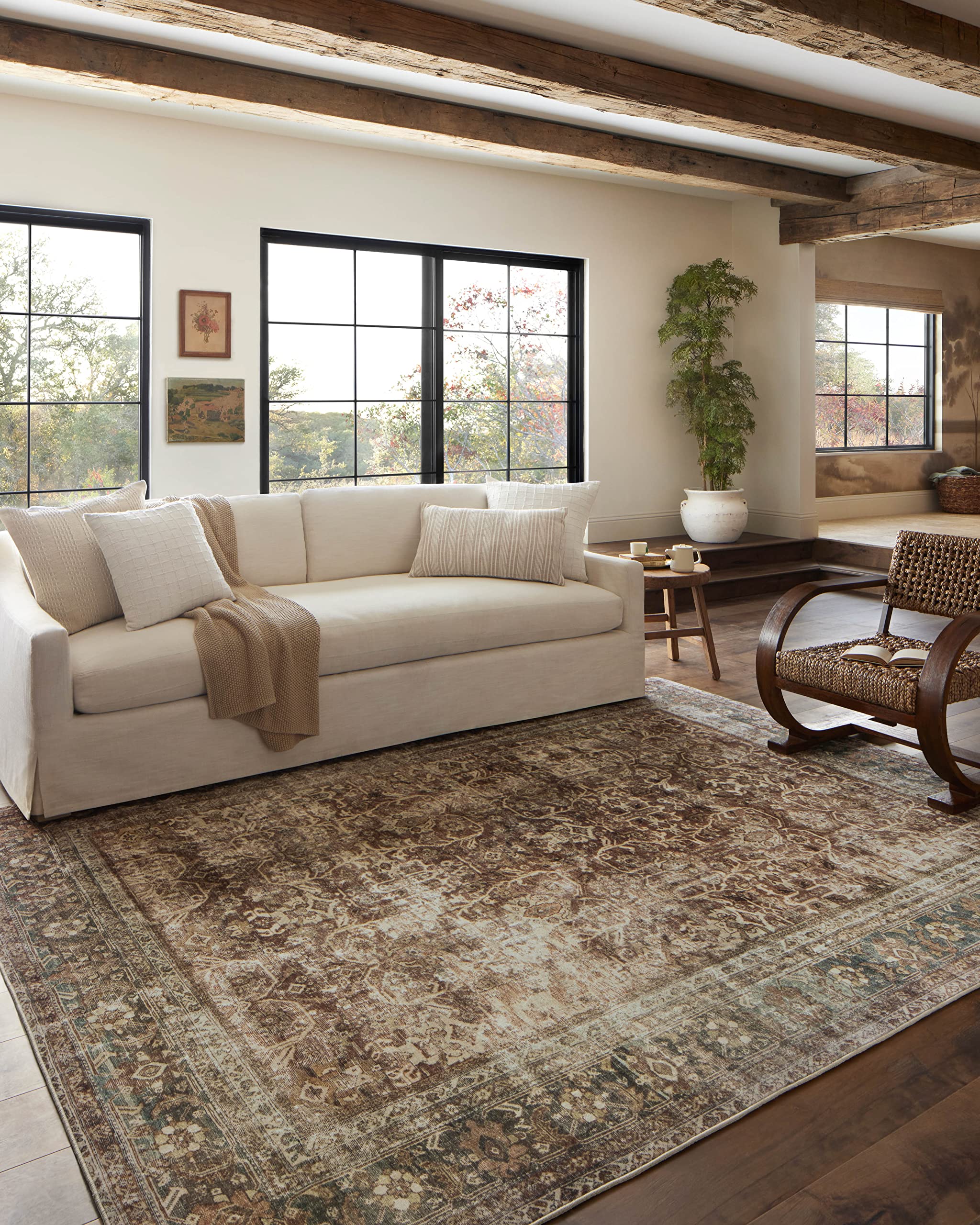 Loloi Magnolia Home by Joanna Gaines x Sinclair Rust/Lagoon 2-3 x 3-9 Accent Rug