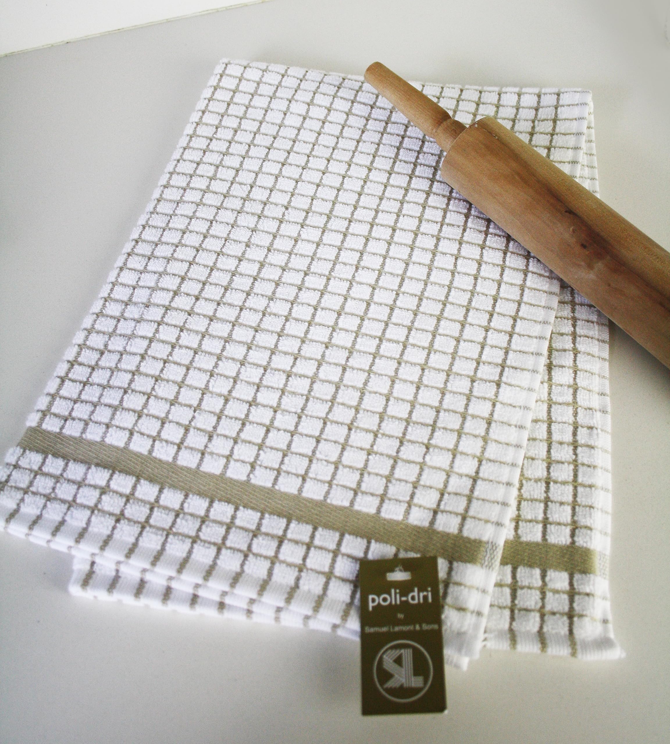 Samuel Lamont & Sons 706Be Poli Dri Tea Towel, Beige