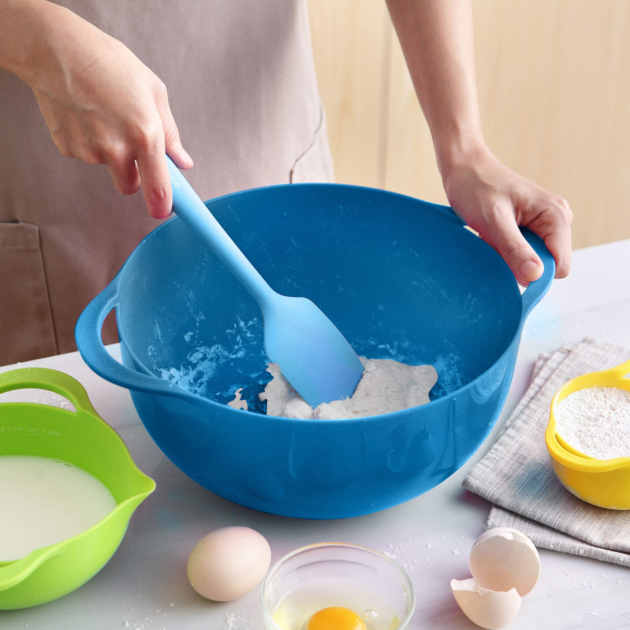 Megachef'S Multipurpose Stackable Mixing Bowl And Measuring Cup Set
