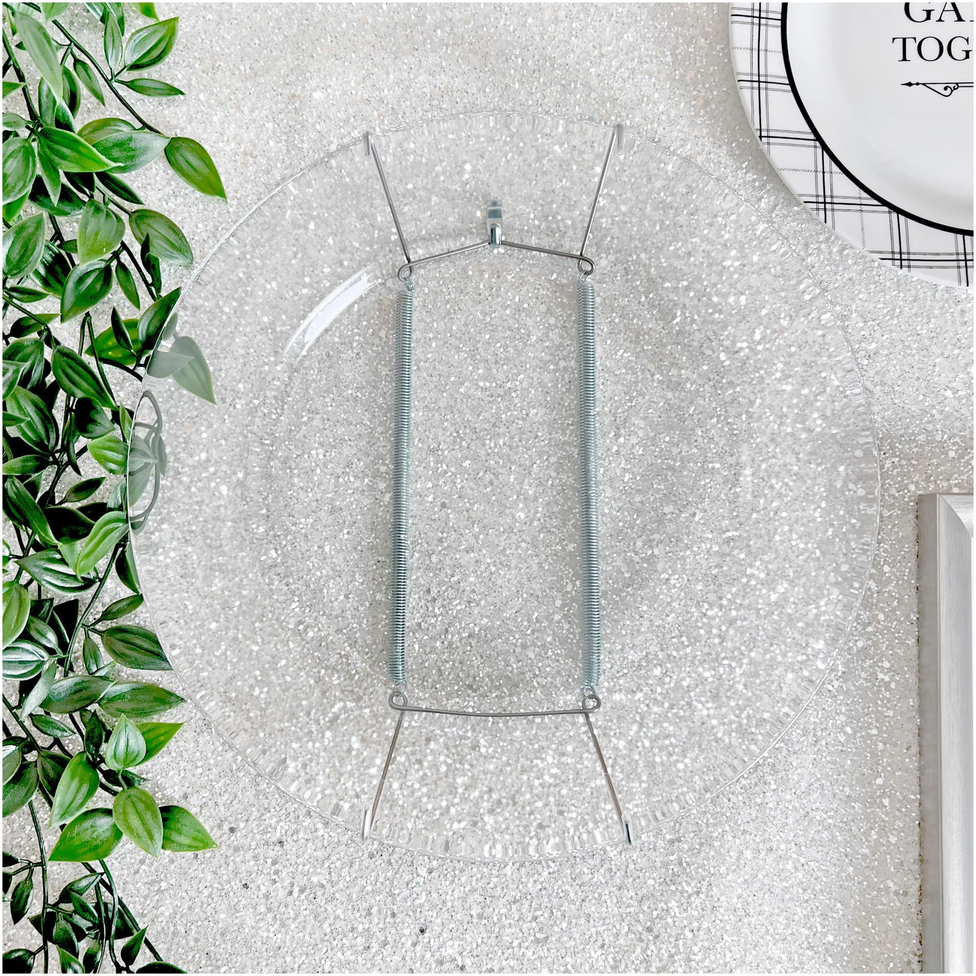 Plymor Stainless Steel Wall Mountable Plate Hanger, 8'' H X 3'' W X 0.5'' D (For Plates 10'' - 14'')