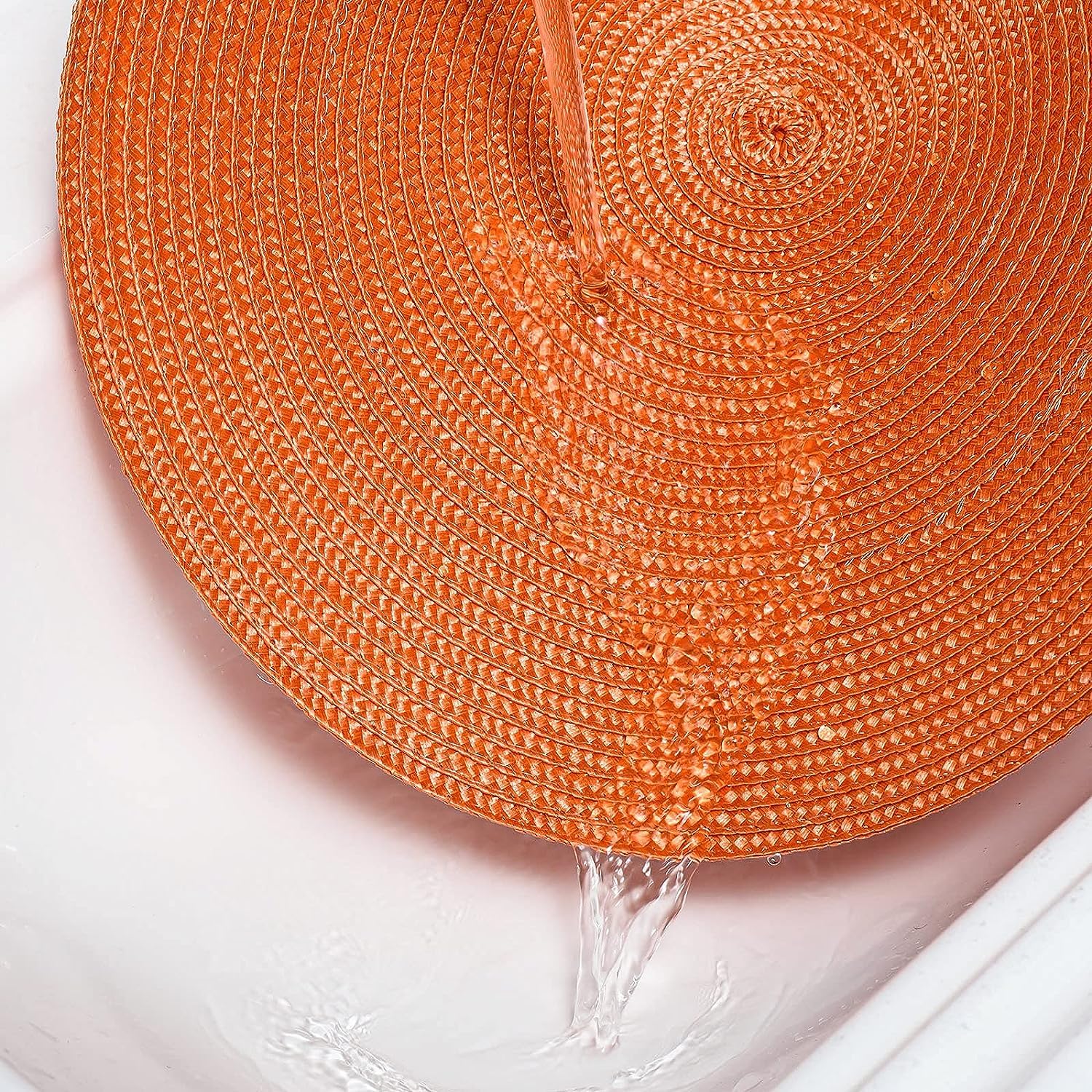 Ahhfsmei Round Braided Placemats 15 Inch Round Table Mats For Dining Tables Natural Woven Heat Resistant Place Mats Set Of 8 (Or