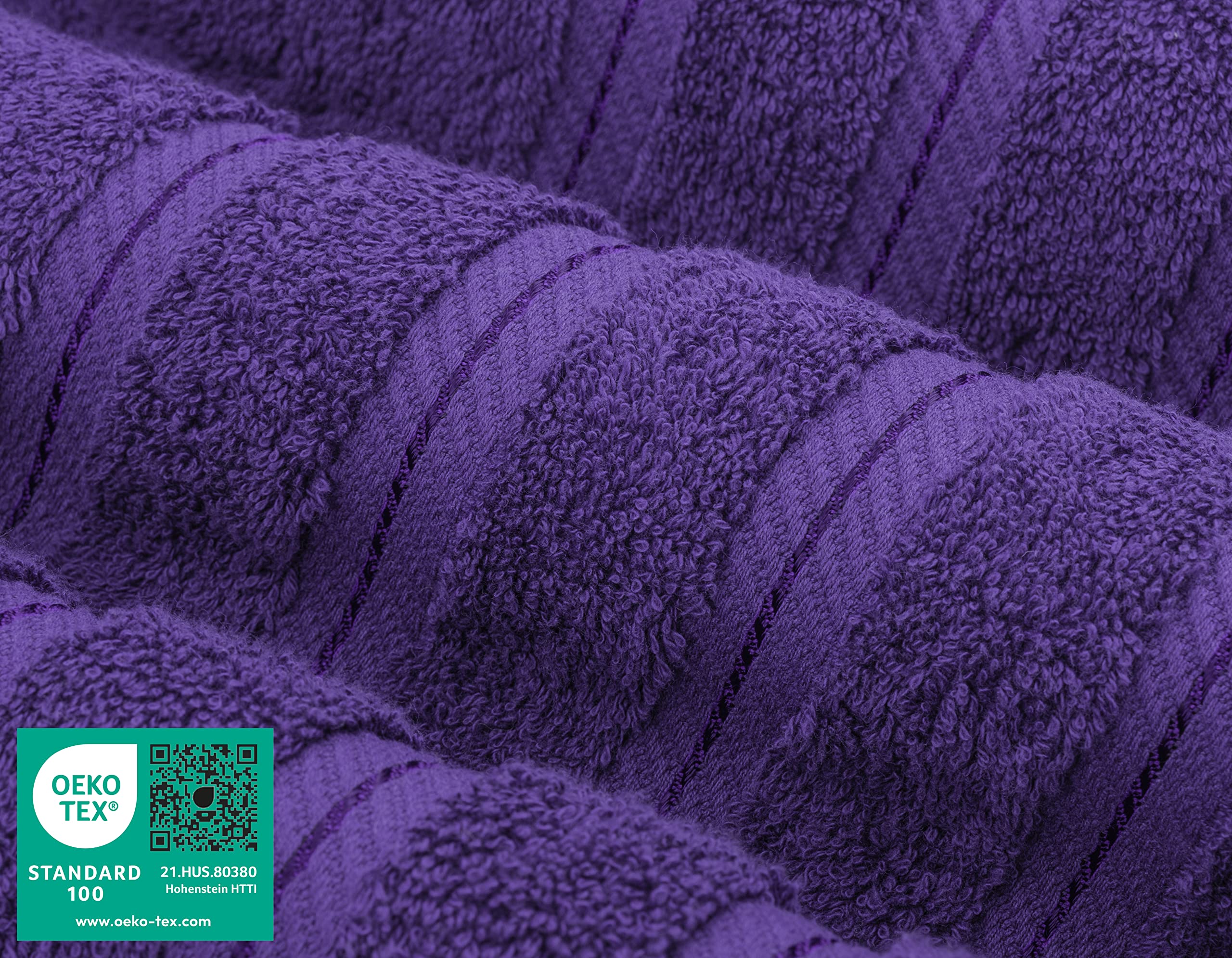 American Soft Linen Luxury 6 Piece Towel Set  2 Bath Towels 2 Hand Towels 2 Washcloths  100% Turkish Cotton Towels for Bathroom  Purple Towel Sets