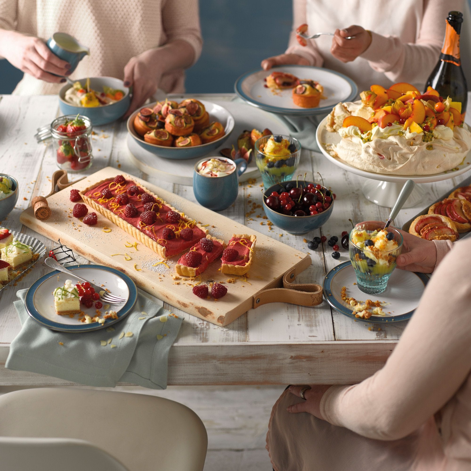 Denby Pasta Bowl, Stoneware, Blue