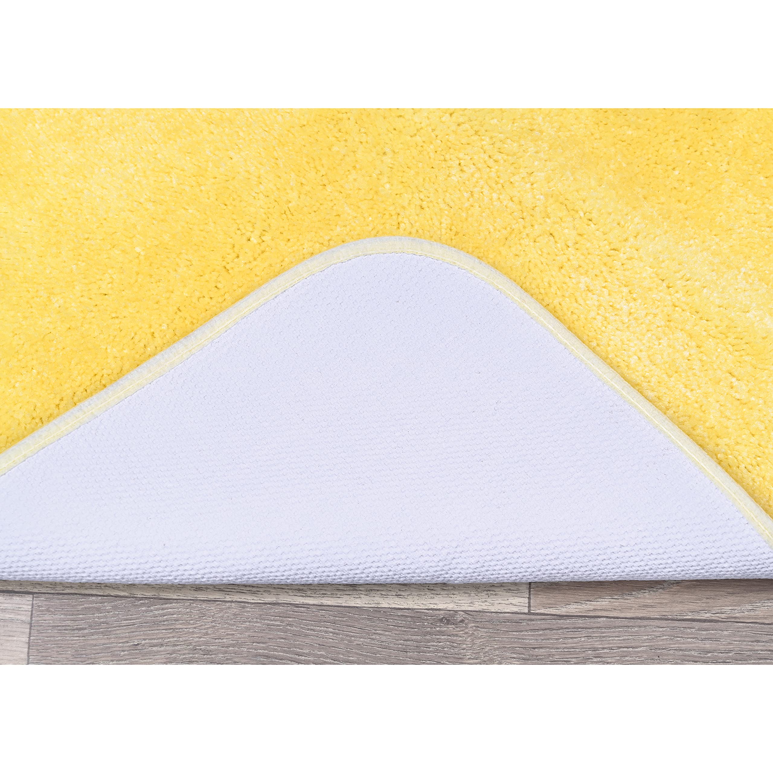 Garland Rug Traditional Nylon Washable Rubber Ducky Yellow 2 Bath Rugs (21 X 34, 22 X 60) - Soft, Absorbent, And Stylish