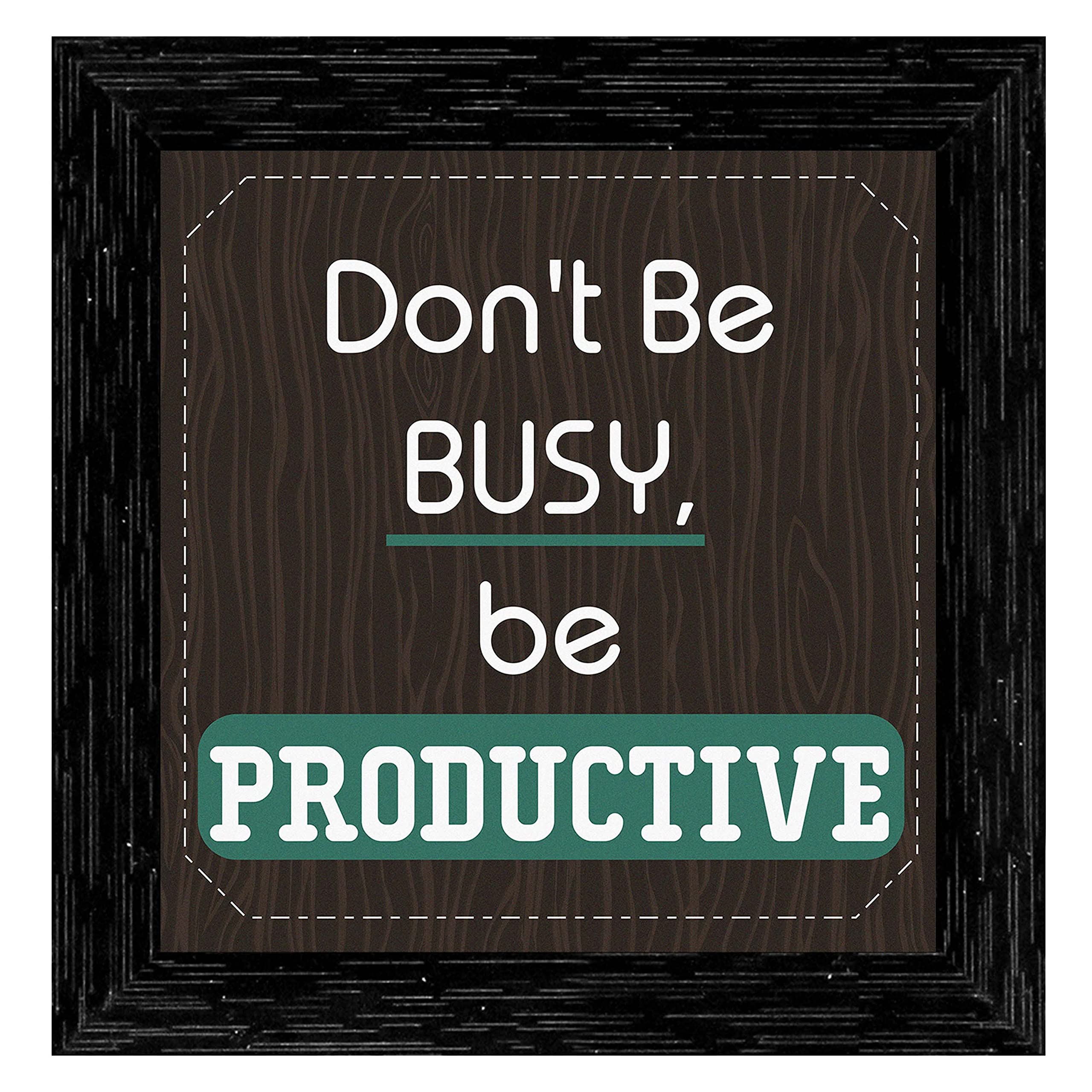 Indianara Set of 5 Motivational Quotes Framed Wall Hanging Laminated Paintings Matt Art Prints 9.5 inch x 9.5 inch each without