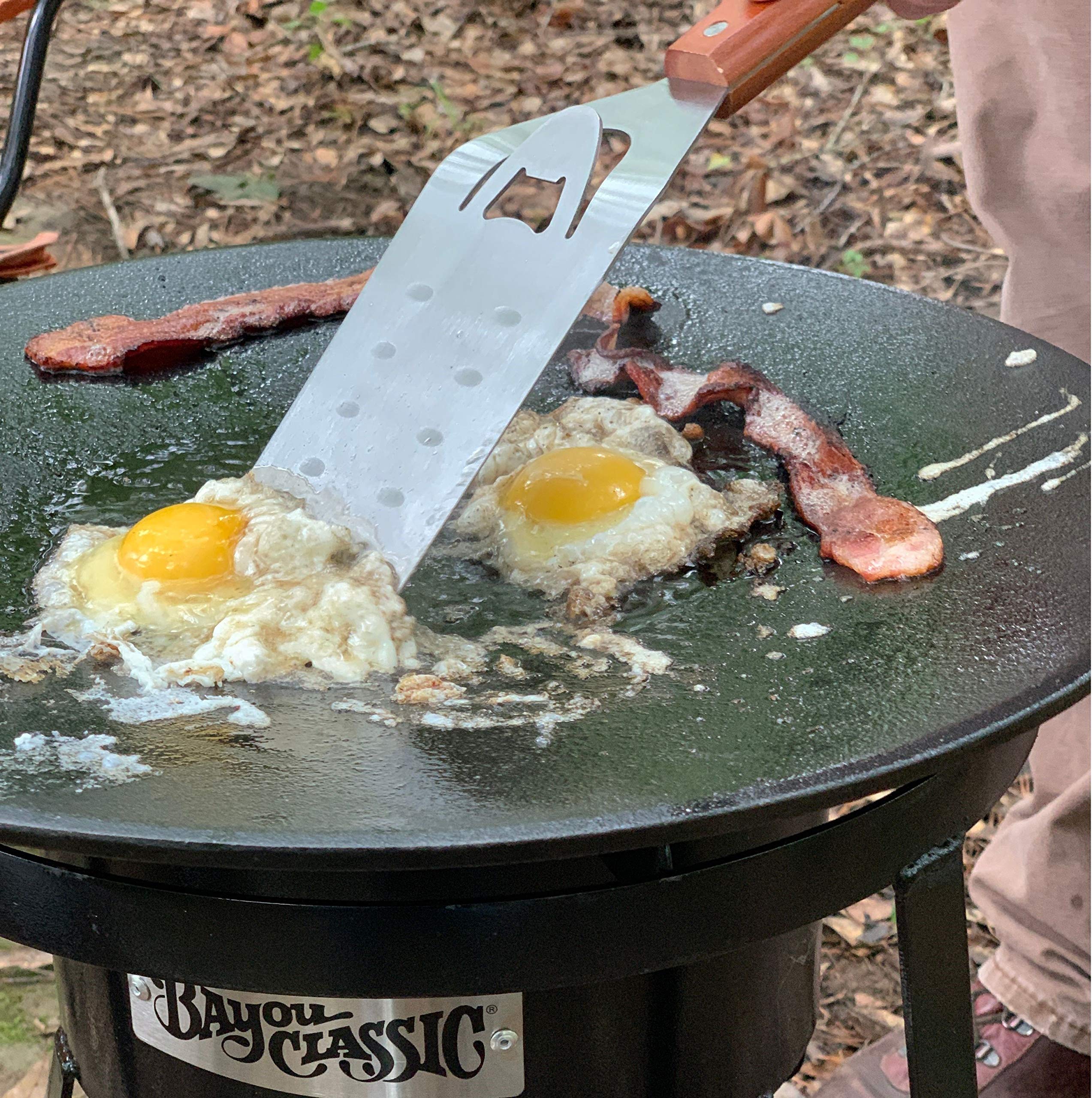 Bayou Classic Stainless Turner Spatula with hardwood handle