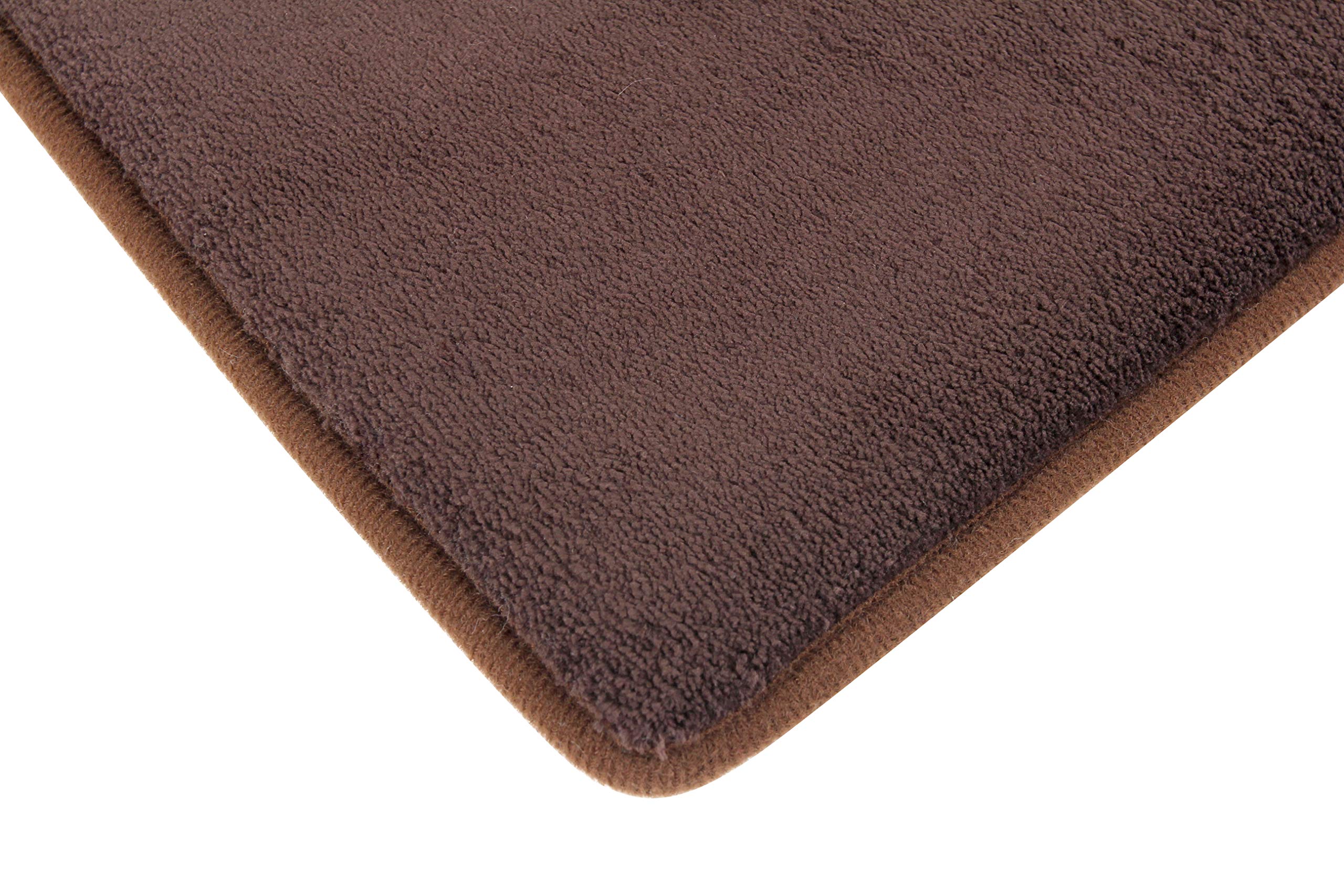 FABBRICA HOME Ultra-Soft Extra-Thick Memory Foam Bath Mat (17 in x 24 in  Coffee Brown)