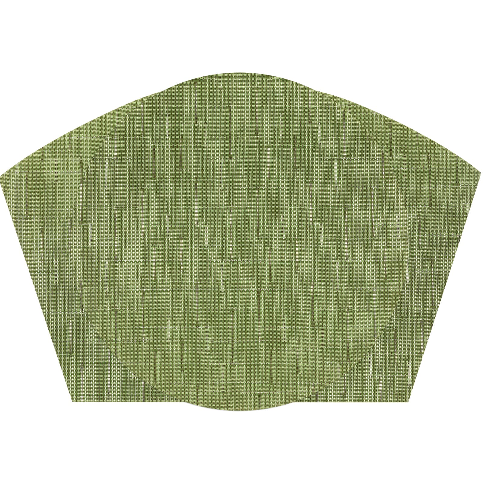 Shacos Round Table Placemats Set Of 7 Wedge Placemat With Centerpiece Round Mat Heat Resistant Table Mats Wipe Clean (7, Green)