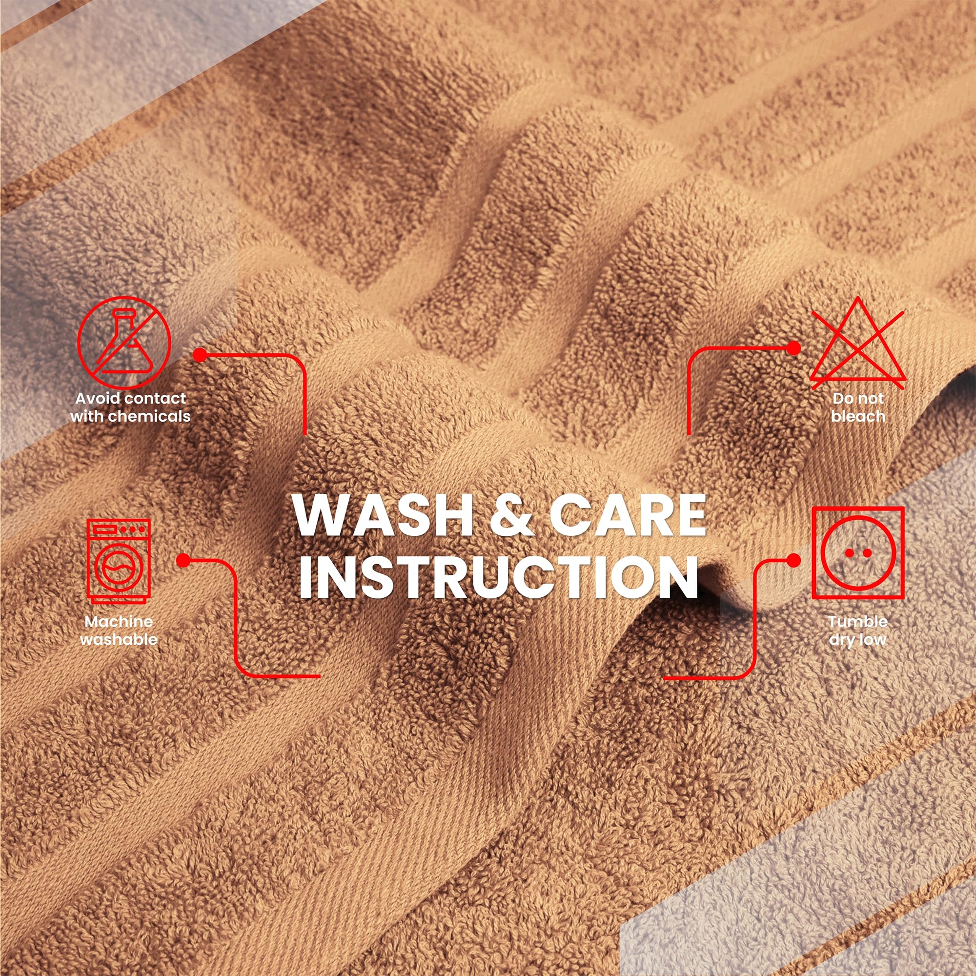 Premium Beige Bath Towels - 700 GSM 100% Cotton 27x54 Inches Pack of 2 Bathroom Towels - Ultra Soft and Highly Absorbent Hotel and Spa Quality Bath Towels for Bathroom by Infinitee?Xclusvies