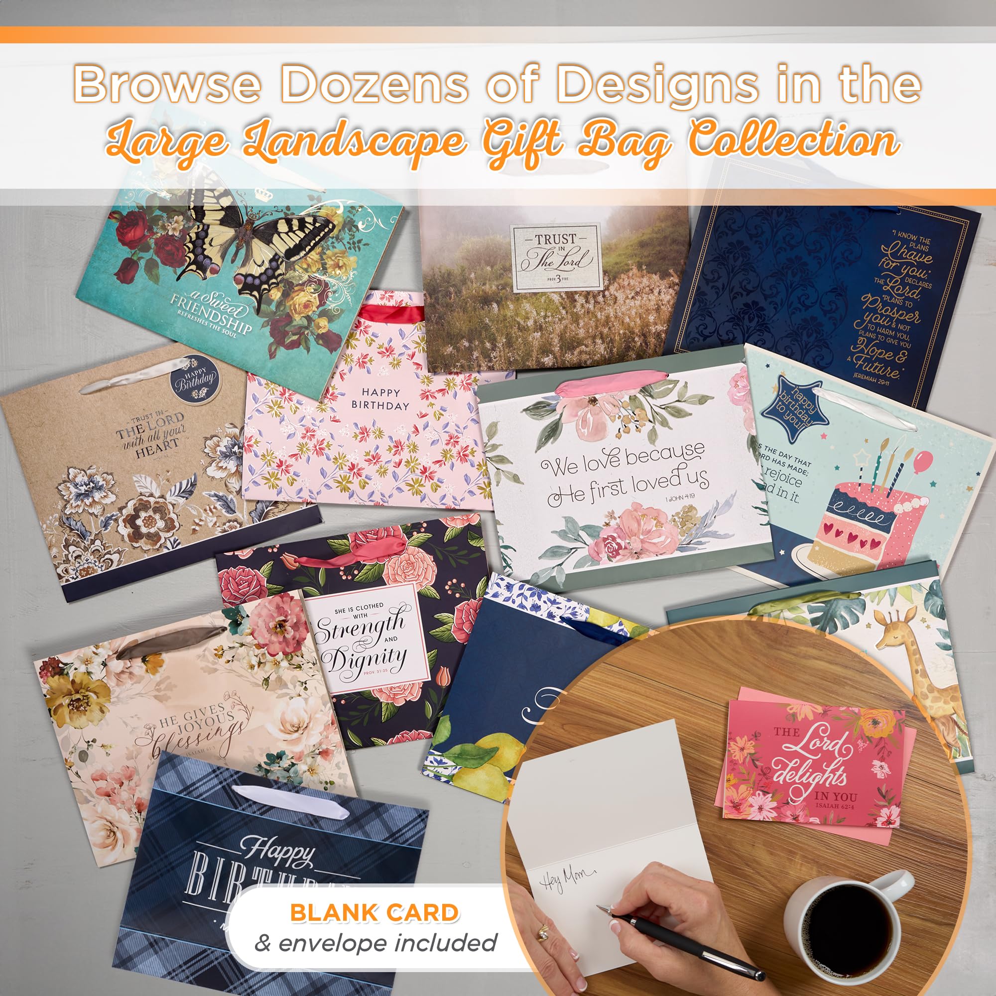Christian Art Gifts Three Piece Landscape Gift Bag Wcard  Tissue Paper Set For Mothers - Best Mom Ever  The Lord Delights In You