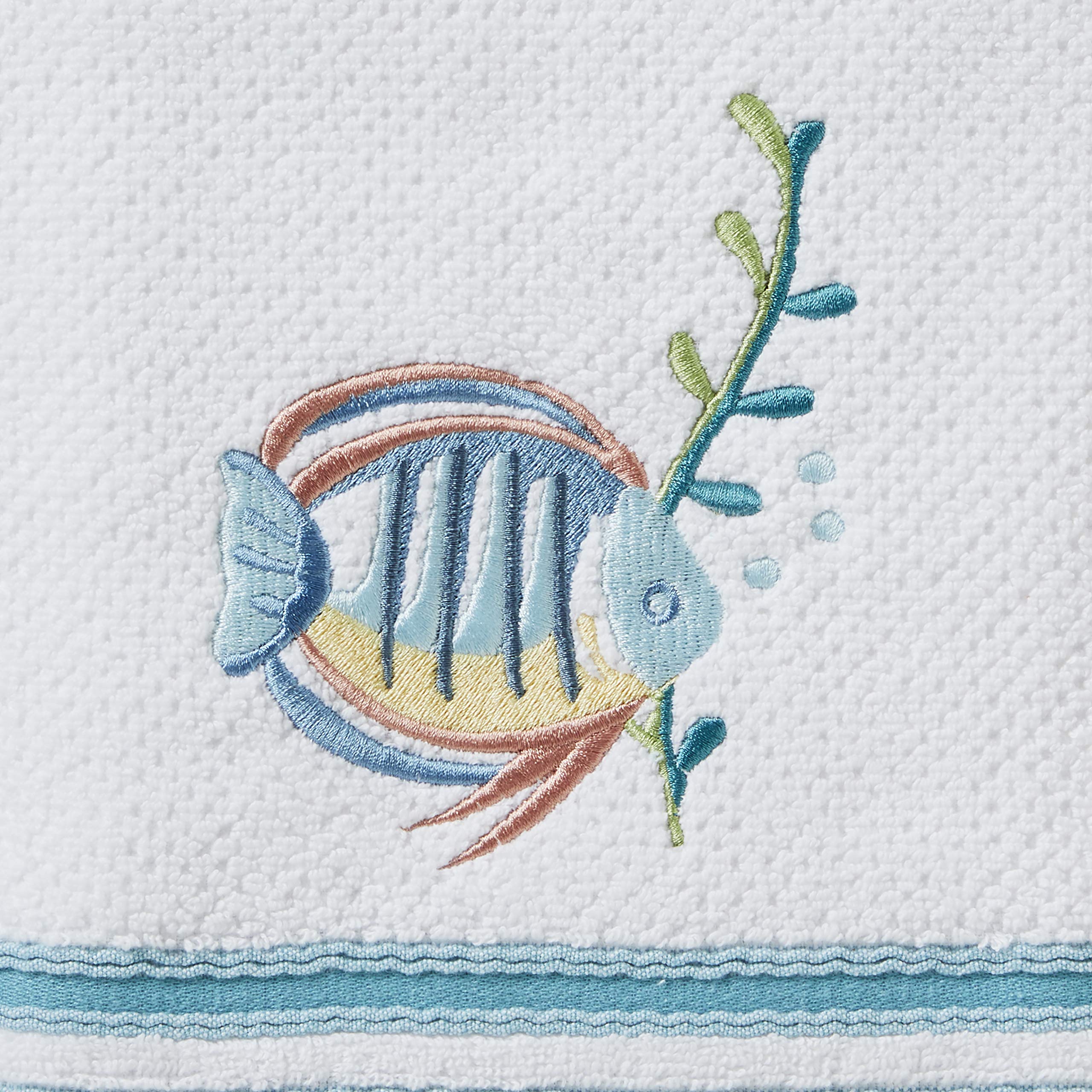 Skl Home Ocean Watercolor Bath Towel, White