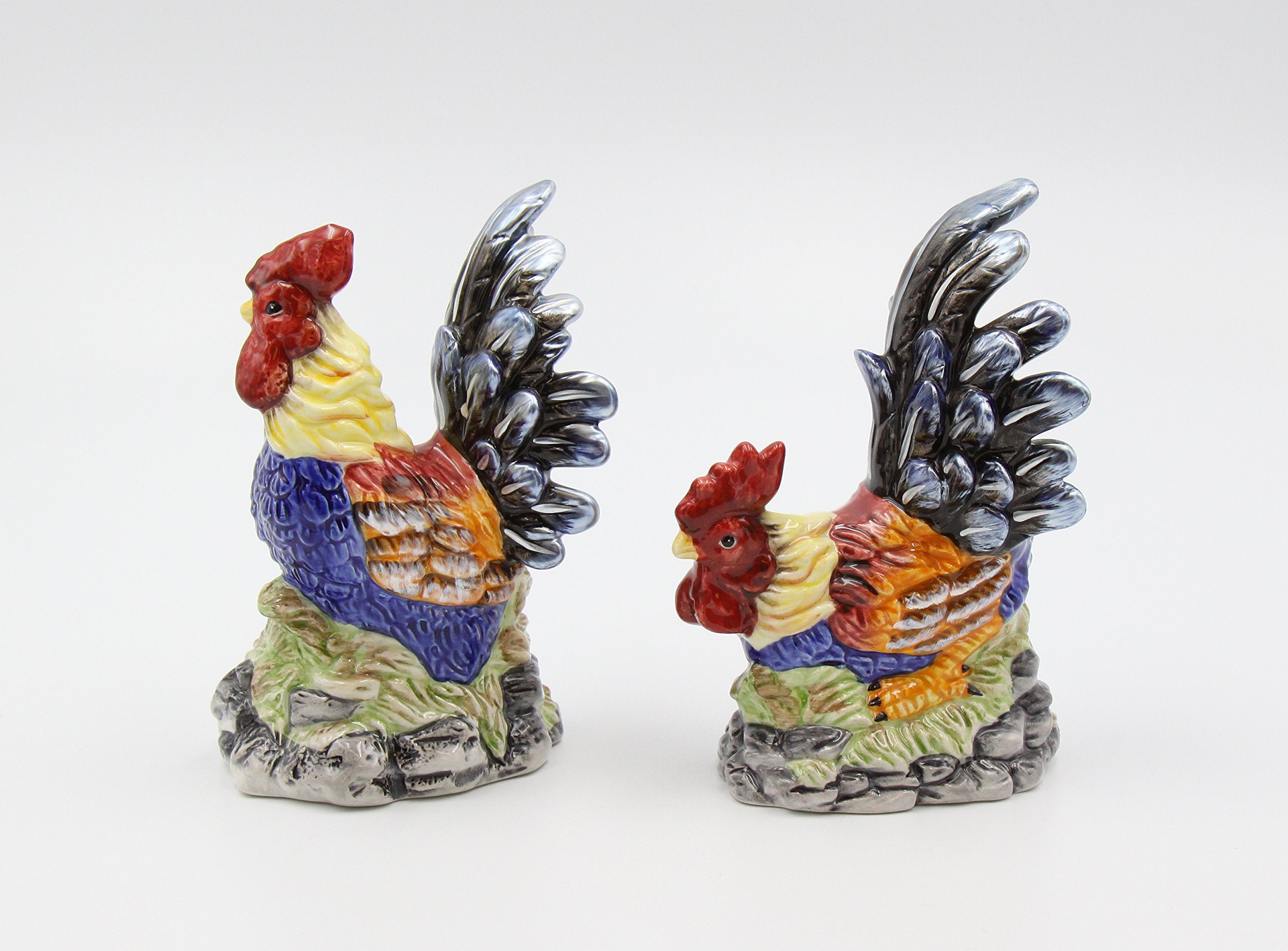Appletree Design Barn Yard Rooster Salt and Pepper Set  4-1/2-Inch