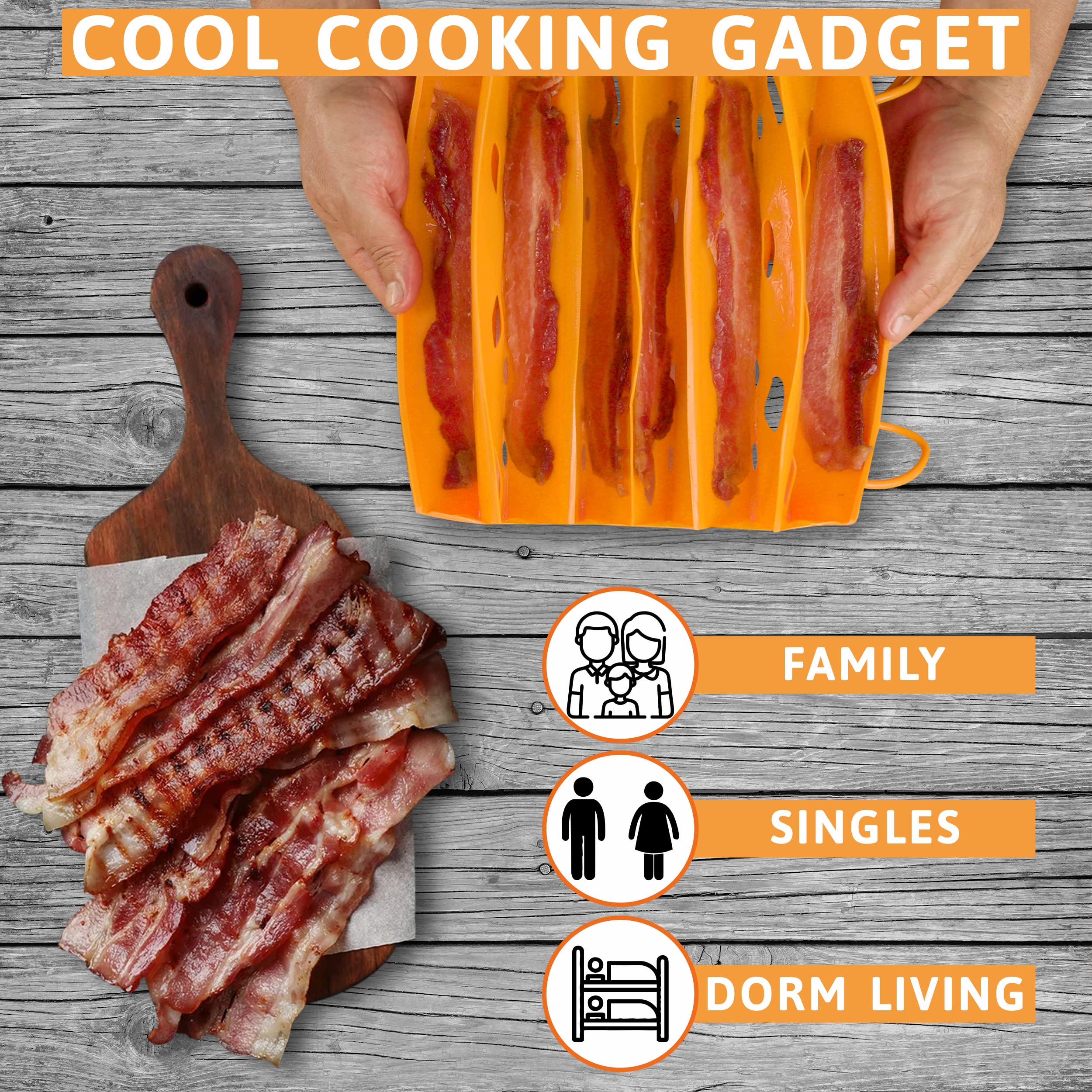 Bad Boy Microwave Bacon Cooker With Microwave Bacon Tray - Crispy Bacon Cooker For Microwave Oven - Microwave Cookware For Low B