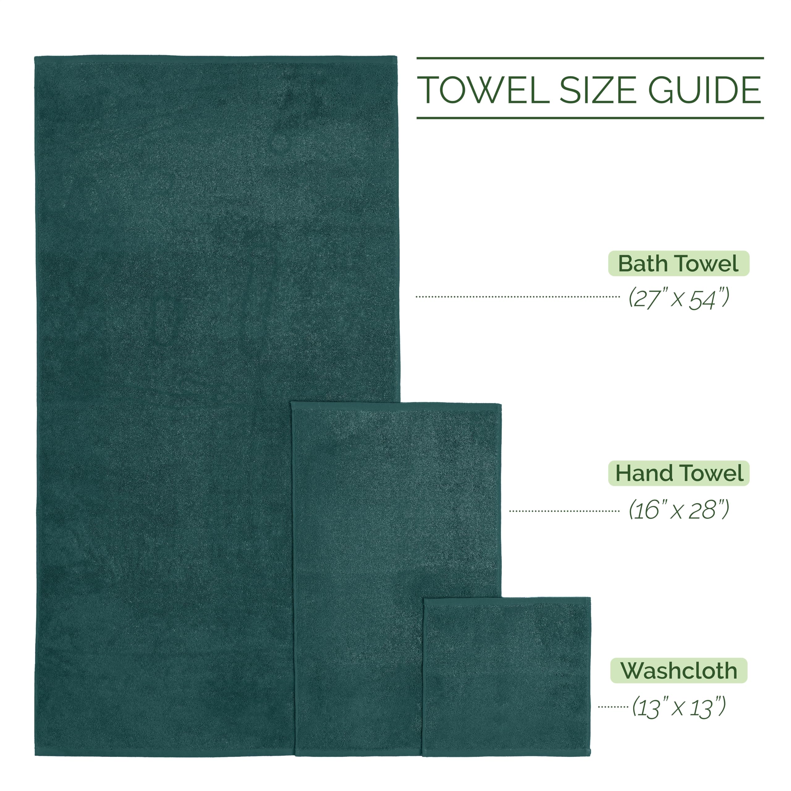 Elegant Comfort 4 Lines Viscose Stripe 6-Piece Premium Towel Set - 100% Turkish Cotton High Absorbent Luxury Bathroom Towels - I