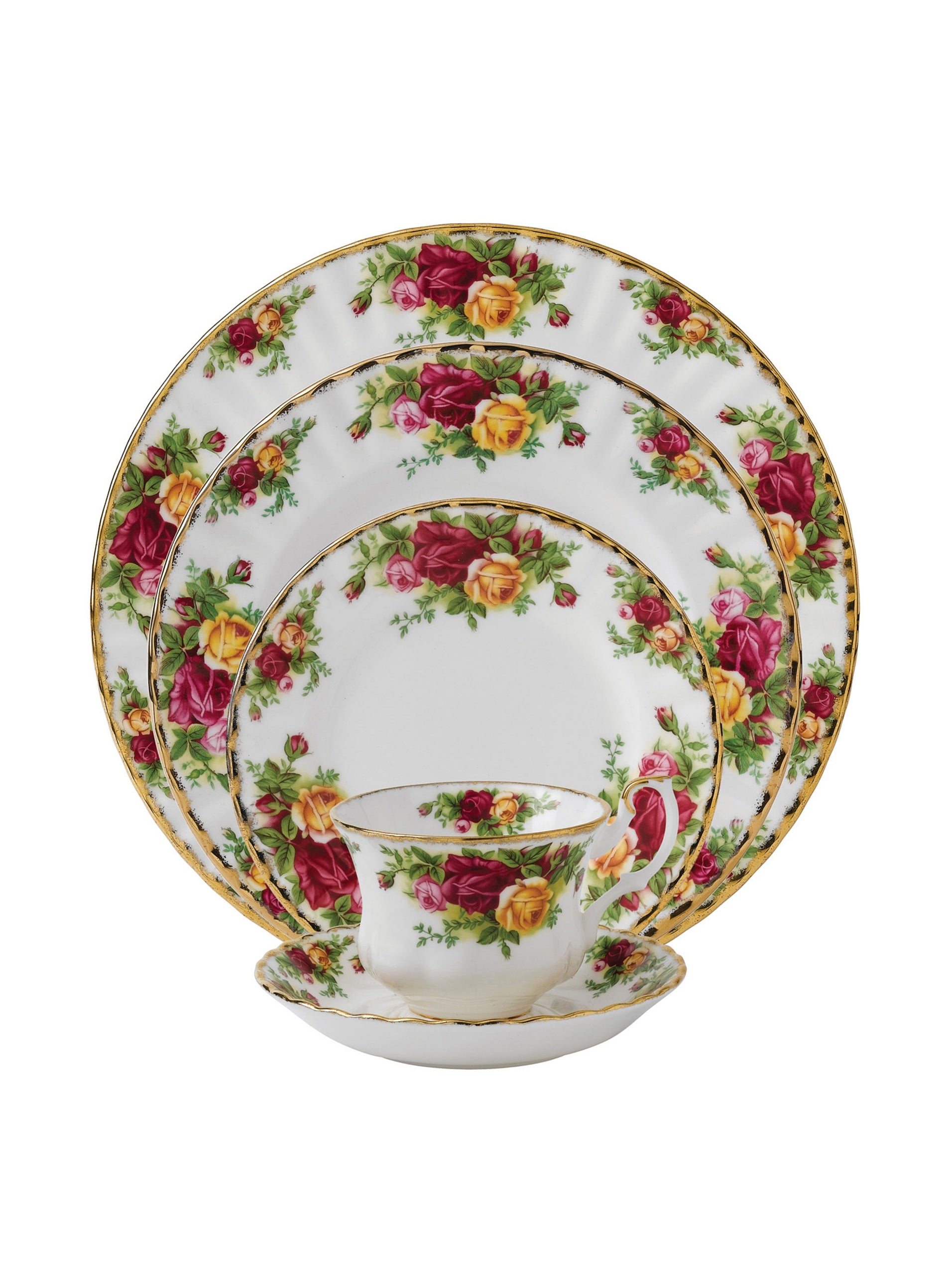 Royal Albert Old Country Roses 5-Piece Place Setting, Multi