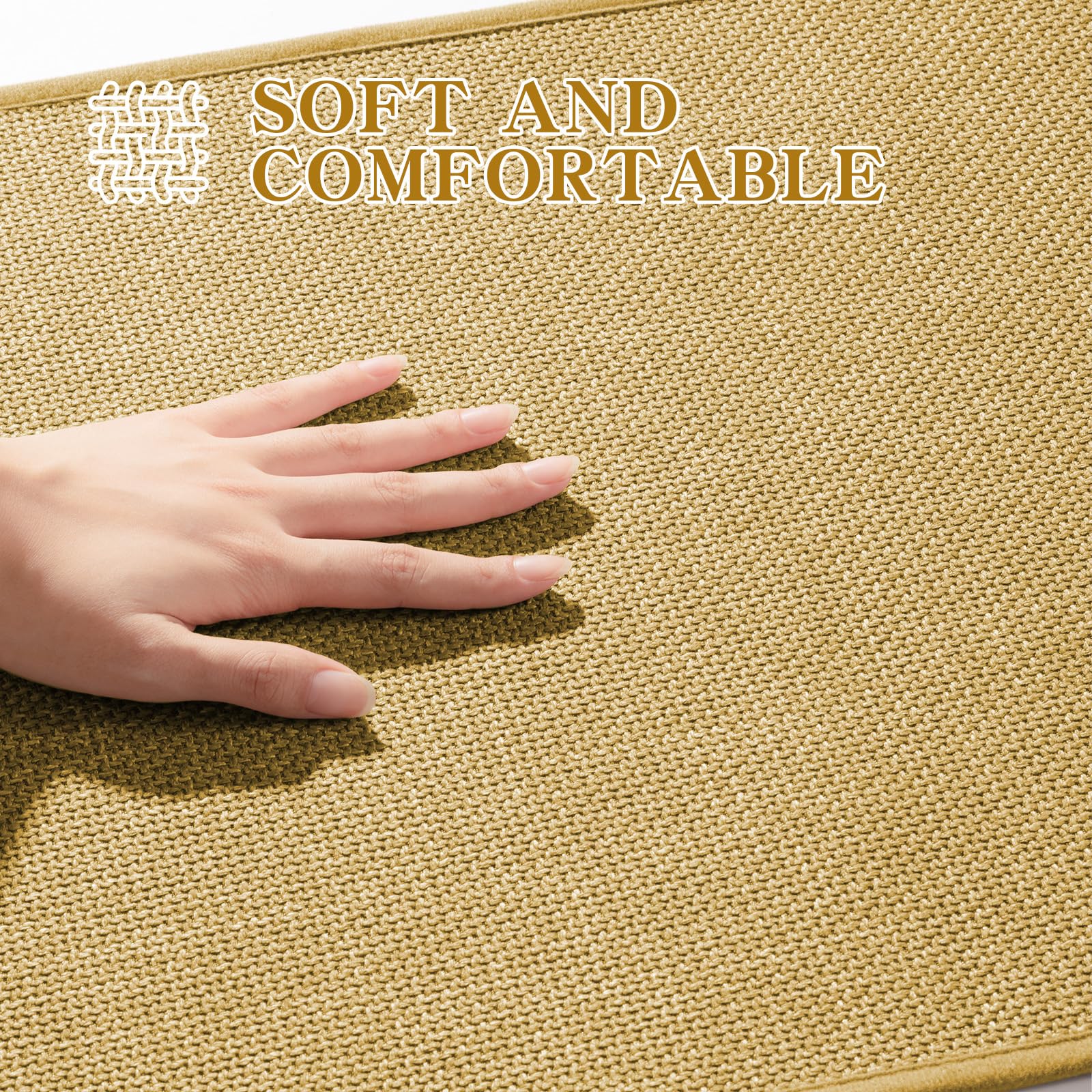 Chakme Bathroom Rugs Mat 32X17, Ultra Thin Non Slip Bath Mat Quick Dry Absorbent Bath Mat For Bathroom Floor, (Yellow, 32''X17''