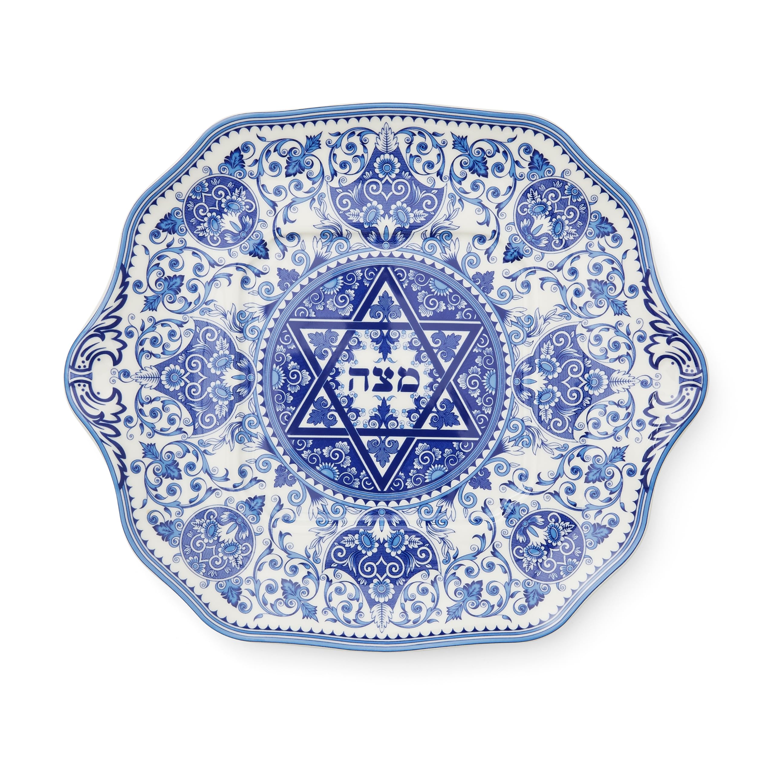 Spode Judaica Matzoh Plate  11.5 Inch Platter For Matza  Made Of Fine Porcelain  Dishwasher Safe