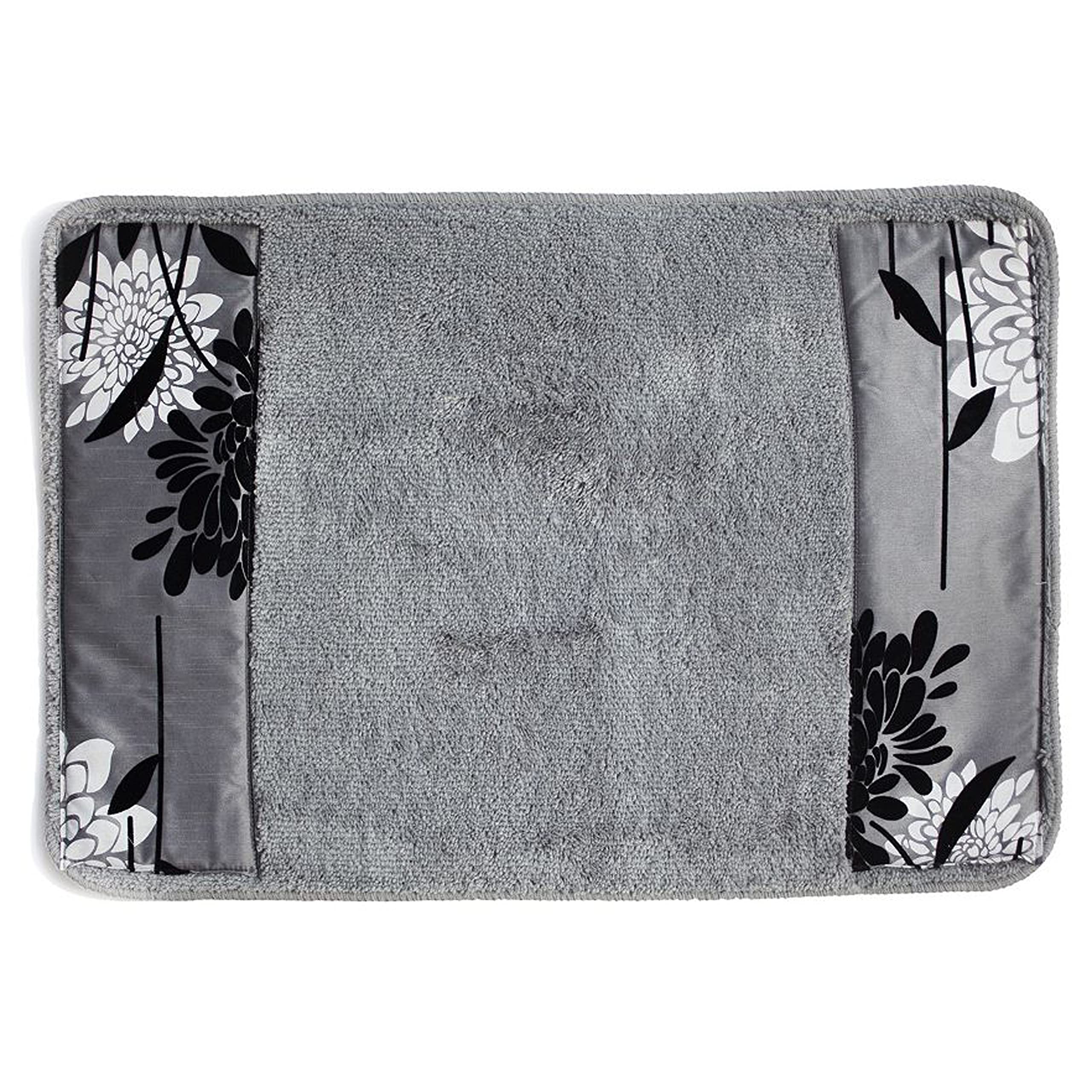 Popular Bath Bath Rug, Erica Collection, 21'' X 32'', Grey