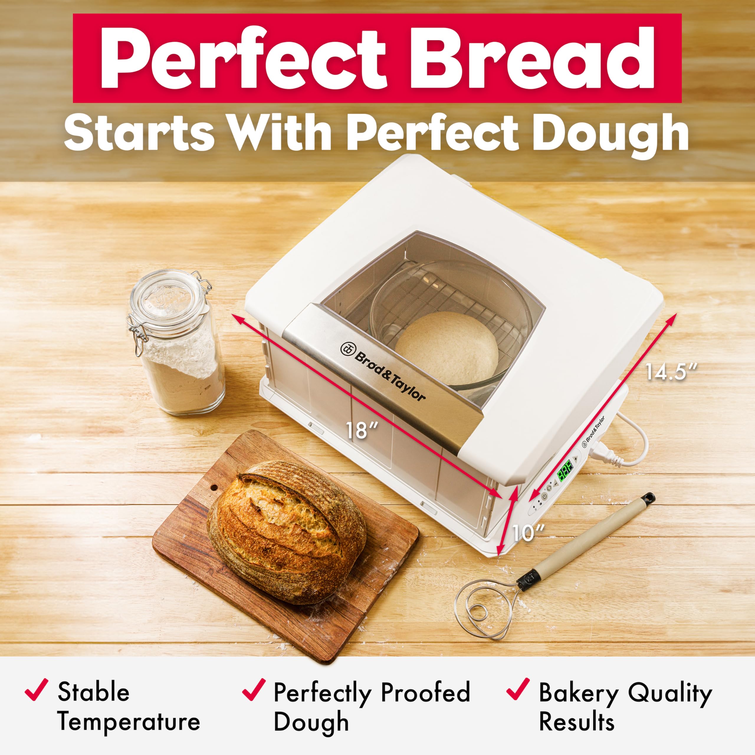 Brod & Taylor Folding Proofer & Slow Cooker (Proofer w/Accessory Shelf)  White
