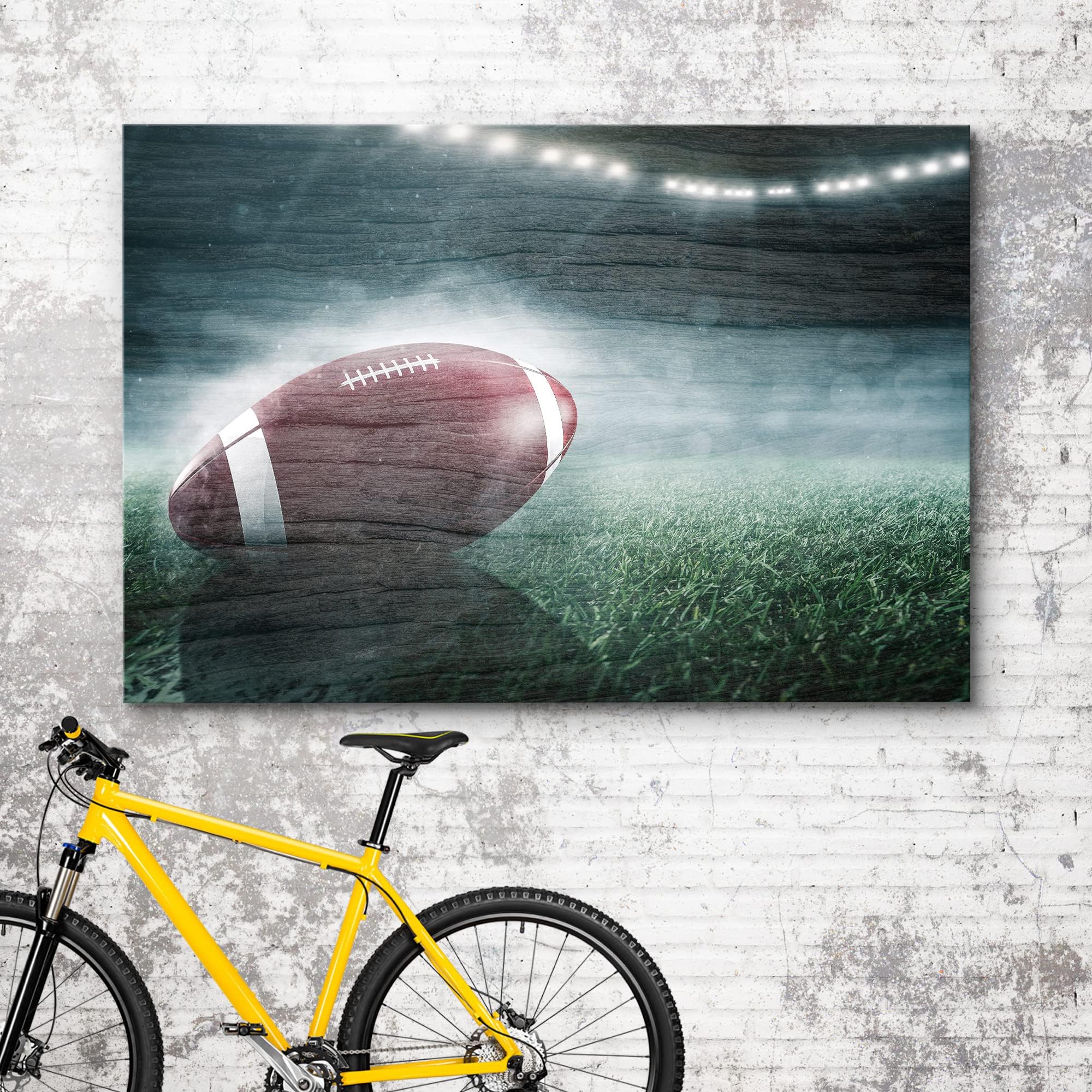 Wall26 Canvas Print Wall Art Wood Panel Effect Tournament Football Stadium Boys Room Decor Sports Fitness Photography Realism De
