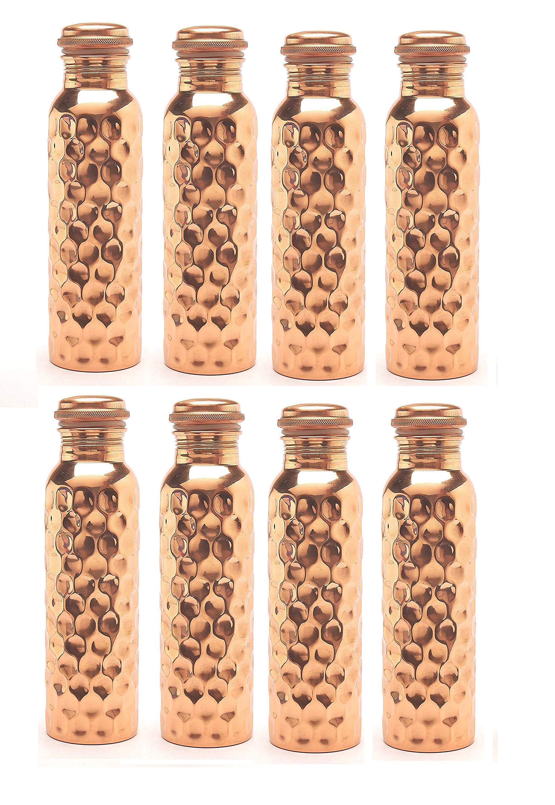 Imago Copper Water Bottle, 1L, Set Of 8, Brown