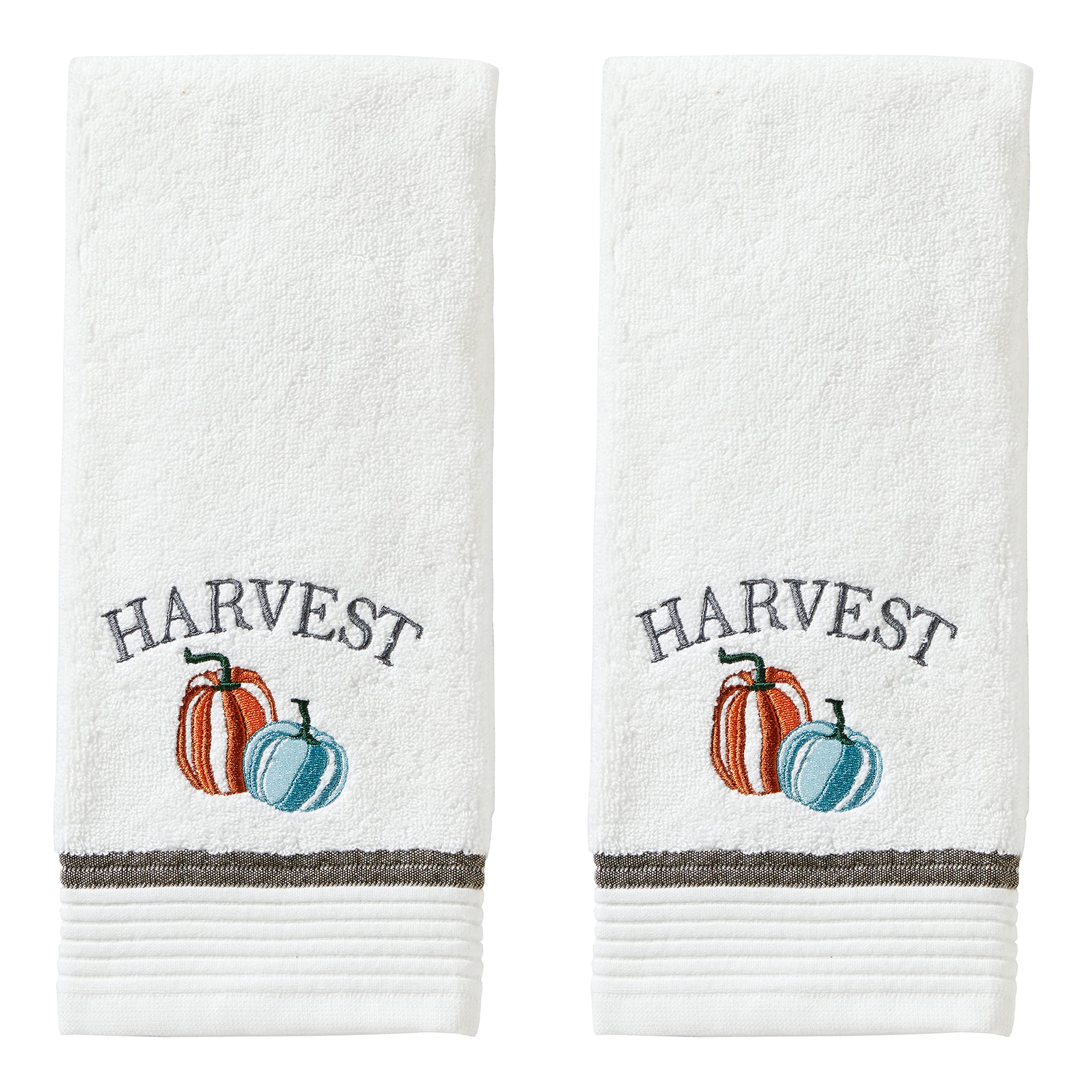 Skl Home Fall Nature'S Harvest Hand Towel Set, White Small