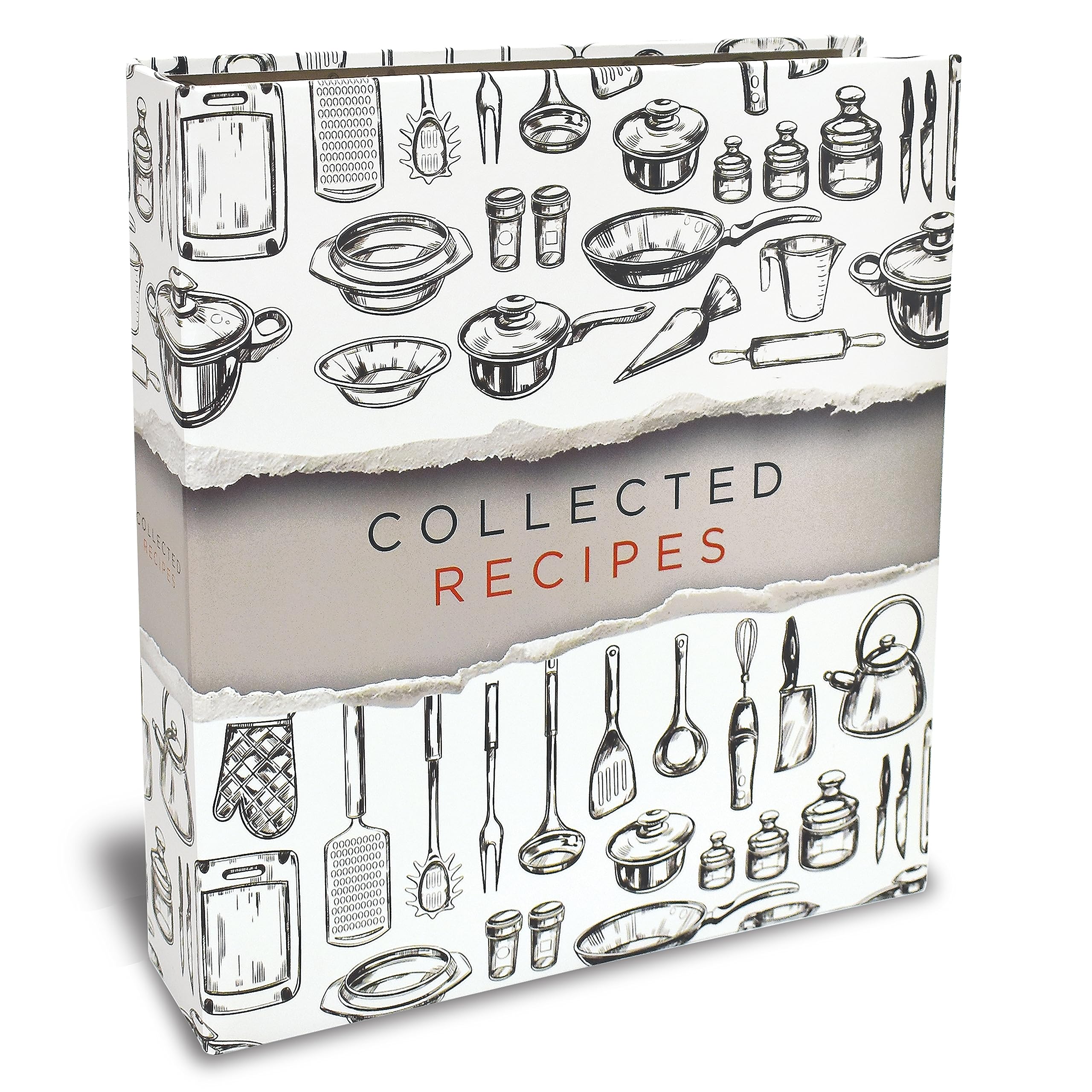 Better Kitchen Products Recipe Binder, 8.5'' X 9.5'' 3 Ring Binder Organizer Set (With 50 Page Protectors, 100 4'' X 6'' Recipe