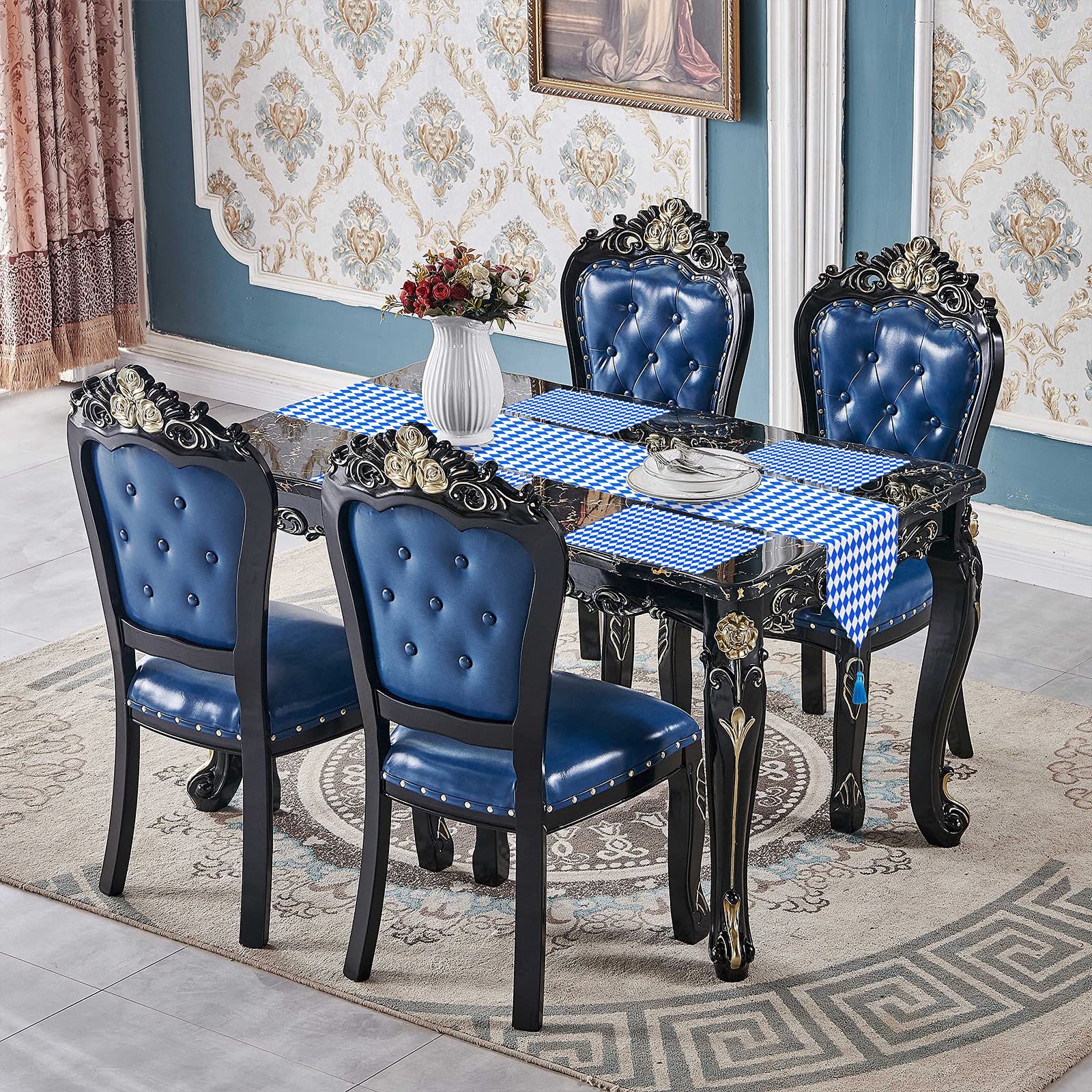 Table Runner Dresser Scarves For Table Dinner Holiday Party (Oktoberfest Diamond, 2)