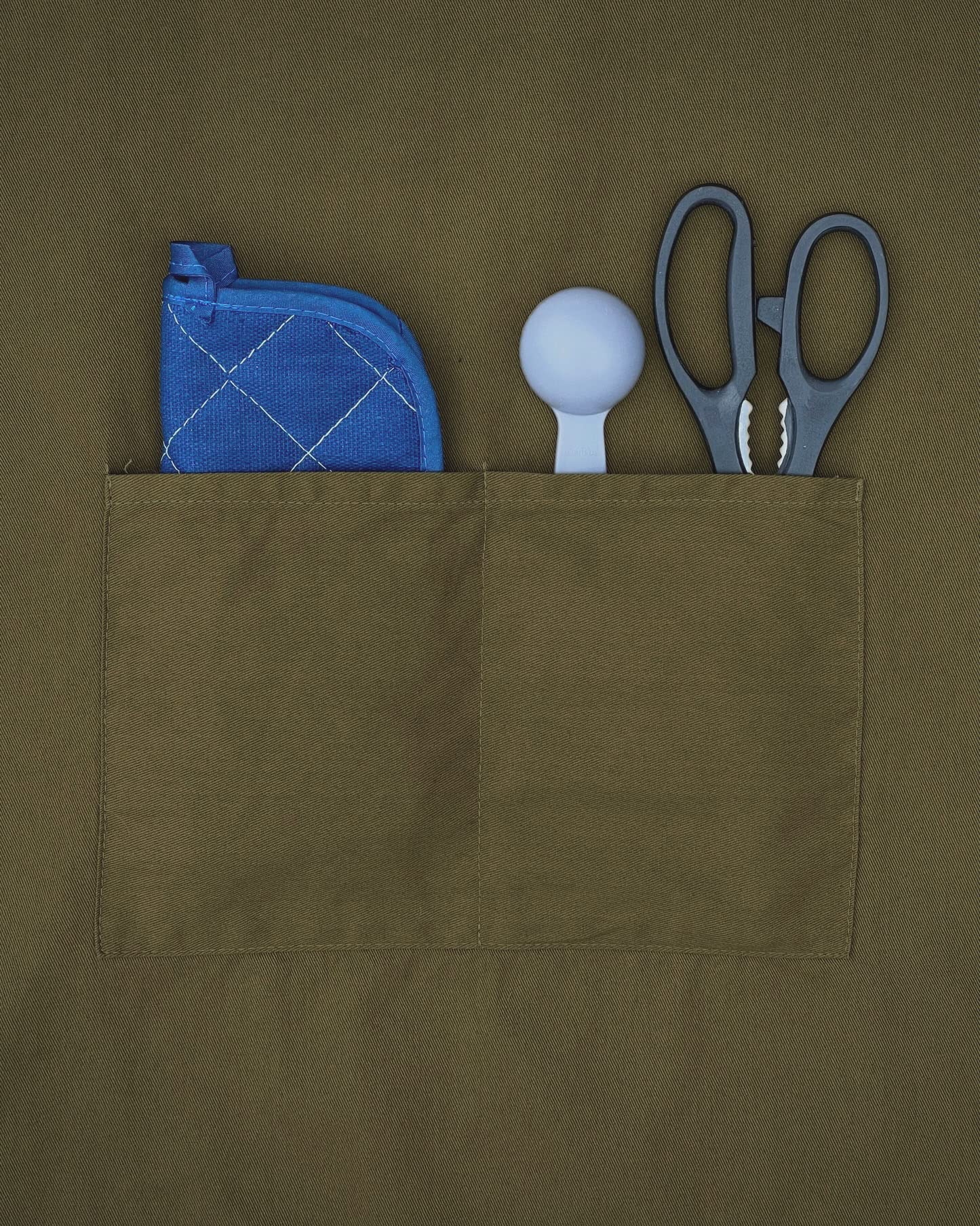 Thiswear Baker Gifts For Men Keep Calm And Bake On Two Pocket Adjustable Bib Apron Military Green