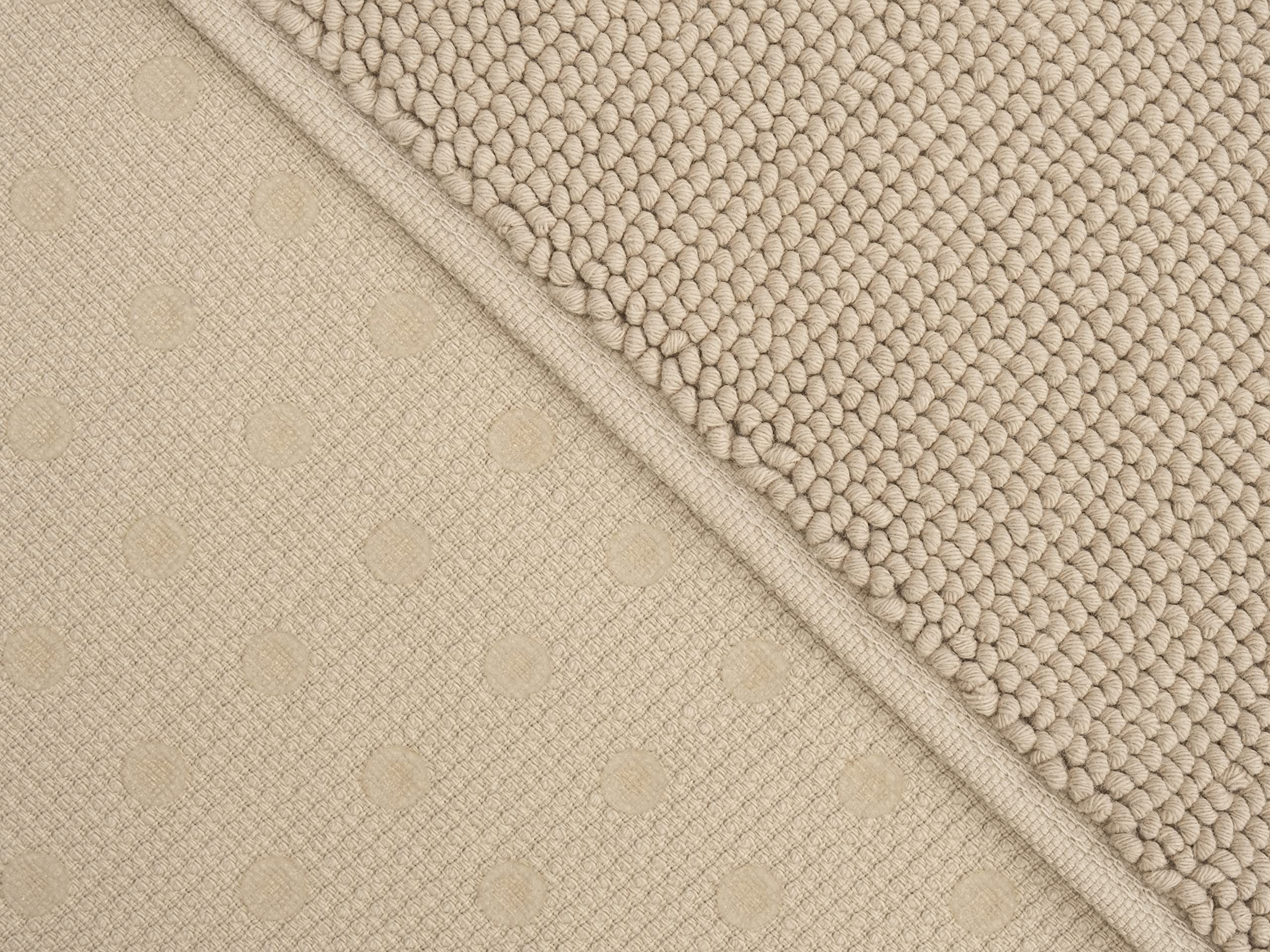 Cotton Paradise Bath Rug for Bathroom  17x24 inch 100% Cotton Non Slip Bath Mat Rug  Soft Absorbent Machine Washable  Beige Bath Rug