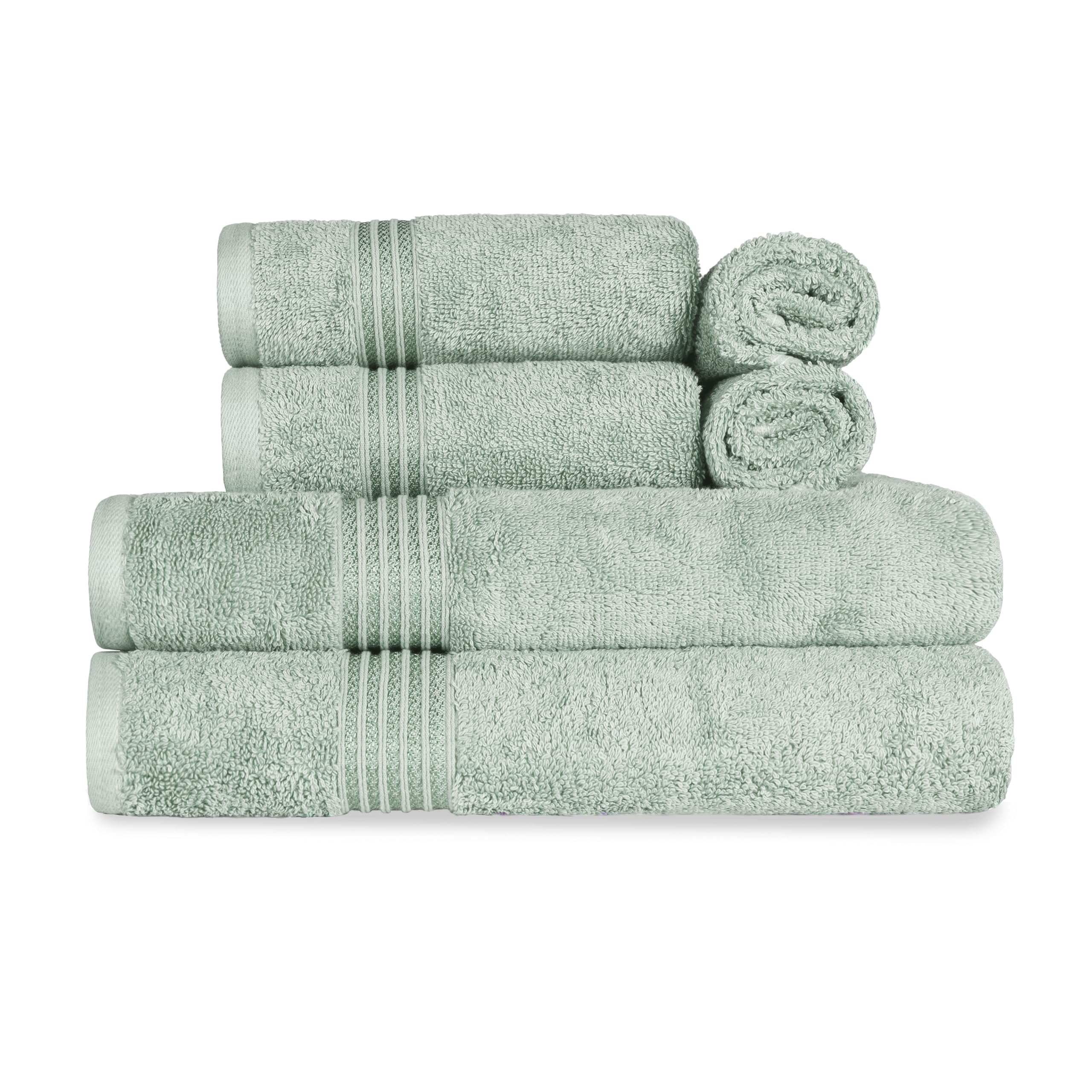 Superior Egyptian Cotton 6-Piece Towel Set, Bathroom Essentials, Towels For Bathroom, Apartment, Airbnb, Guest Bath, Face, Hand,