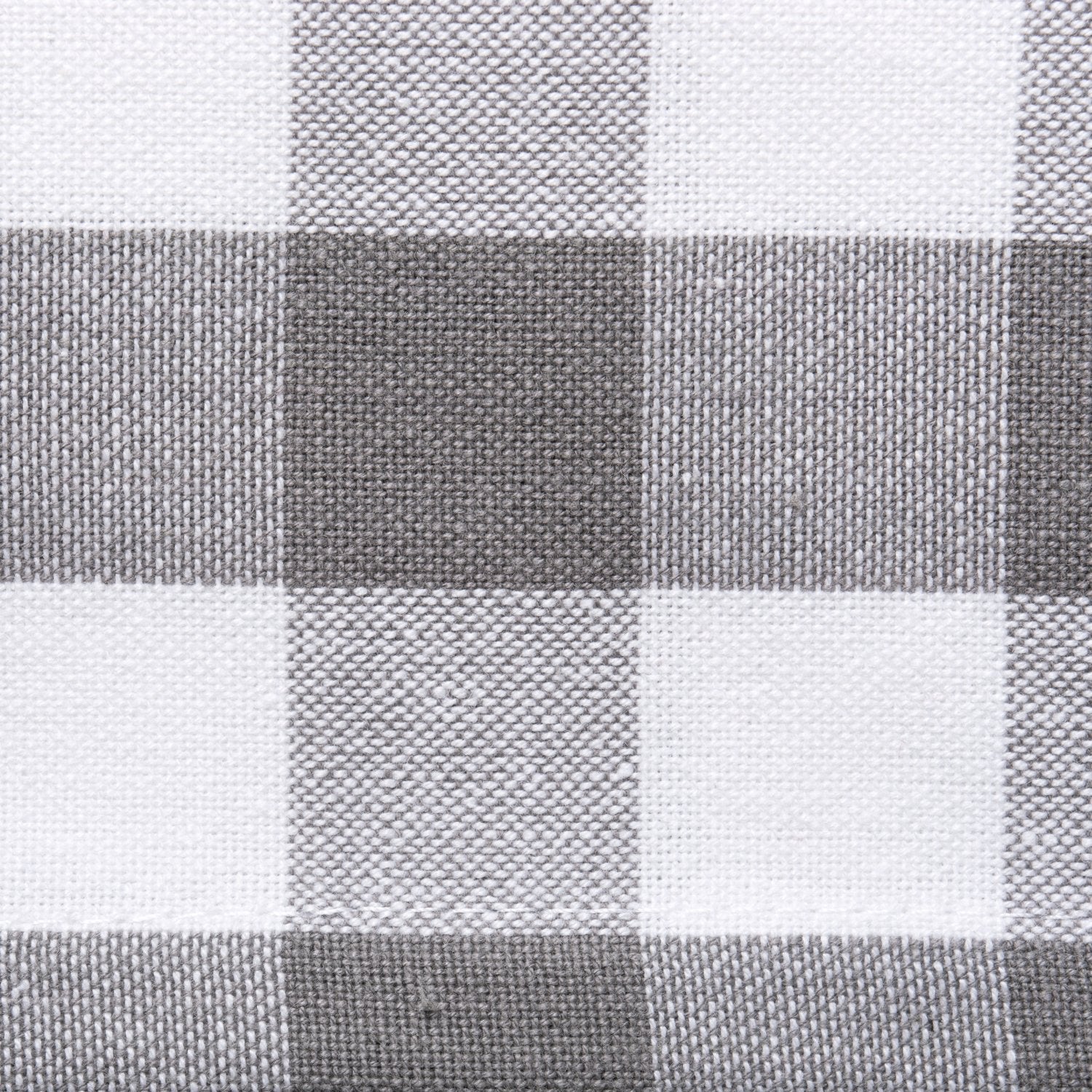 DII Checkered Tabletop Collection 100% Cotton, Machine Washable, Tablecloth, 70 Round, Gray