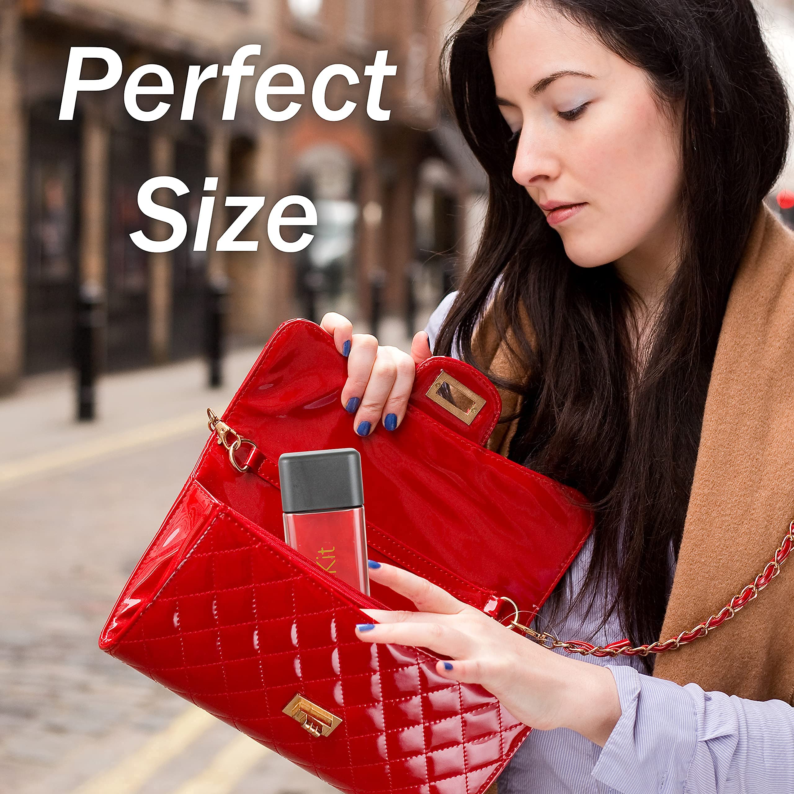 Naikit Smokey-Colored Water Bottle 16 Oz Plastic, Portable With Strap Bpa Free Reusable Waterbottle. Leakproof No Soaked Backpac