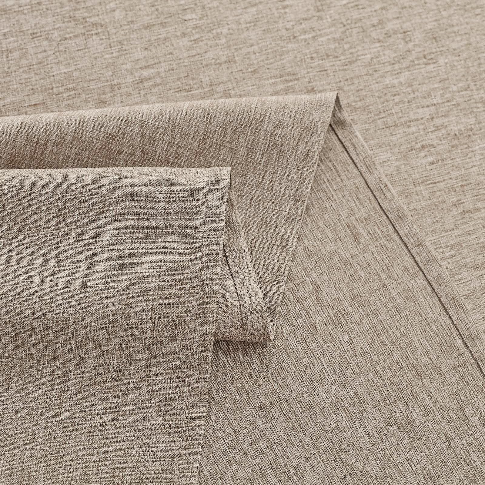 Jucfhy Rectangle Table Cloth,Linen Farmhouse Tablecloth Heavy Duty Fabric,Stain Resistant,Water Resistant Washable Table Cloths,